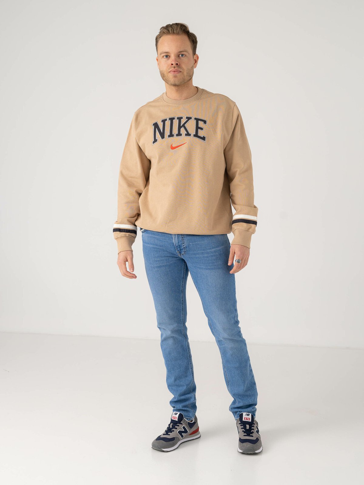 Nike Retro Fleece Crew BB Beige