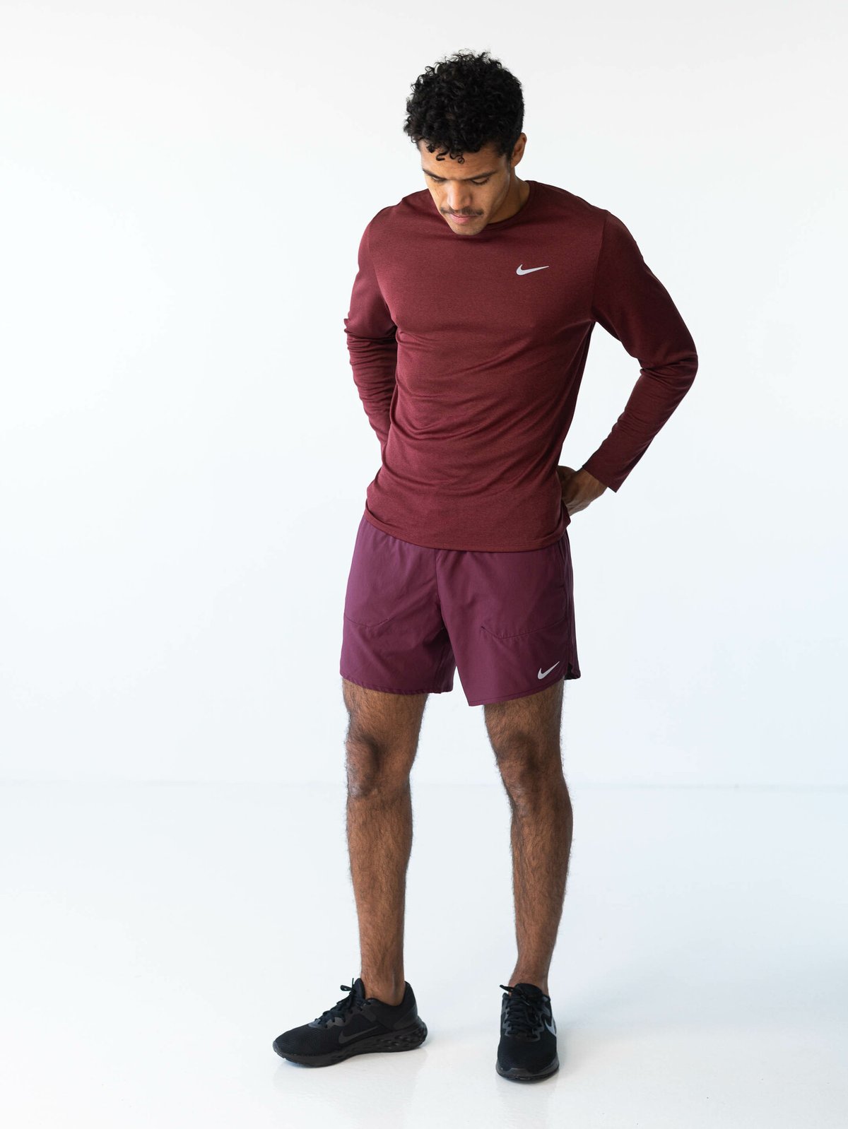 Nike Dri-Fit UV Miler Long Sleeve Brun