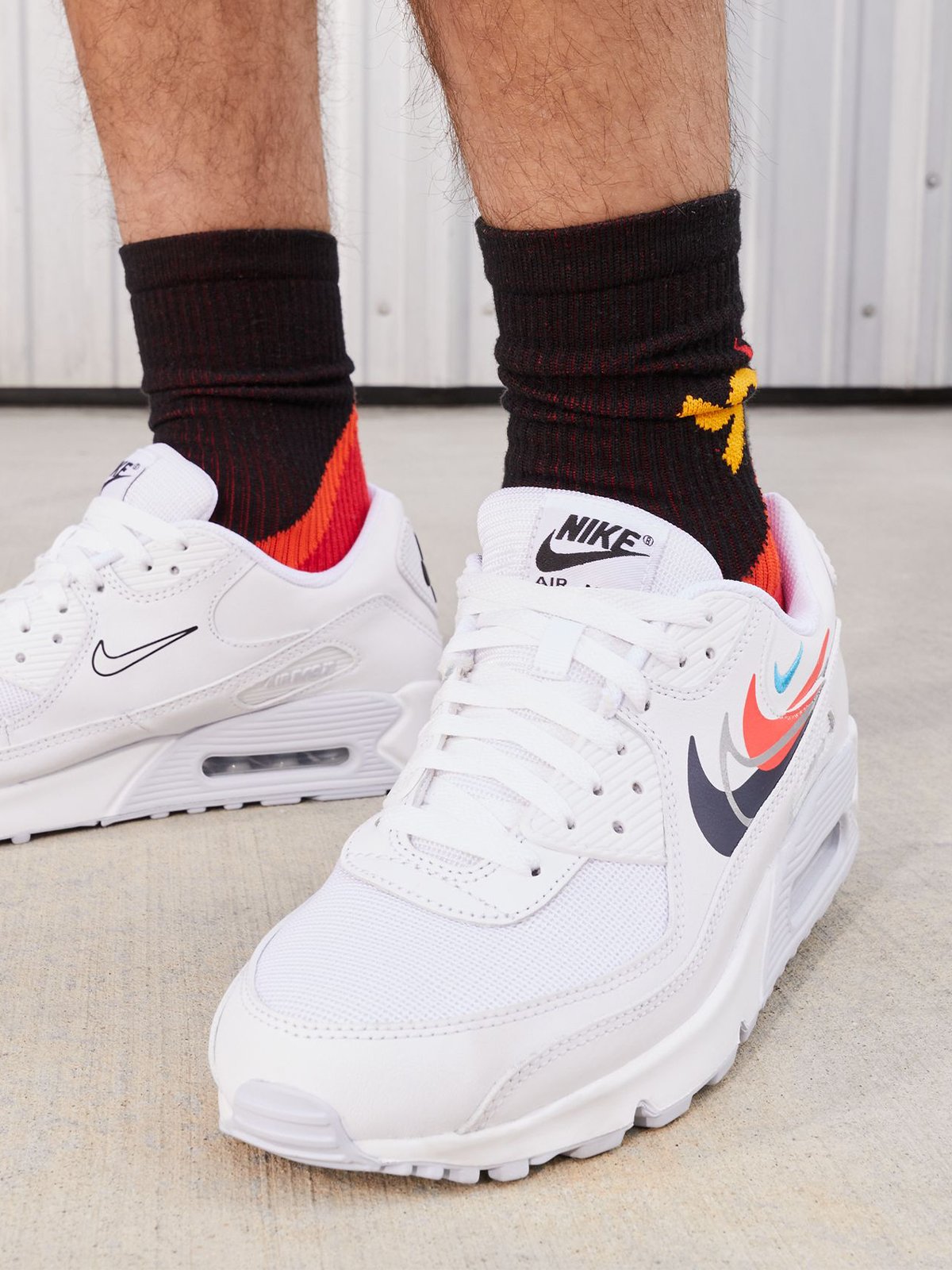 Nike Nike Air Max 90 White / Midnight navy - bright crimson