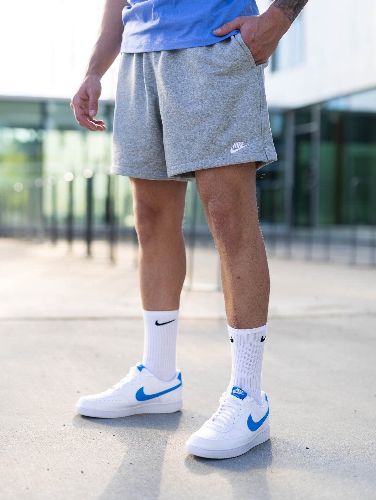 Nike Club Flow French Terry Short Grey