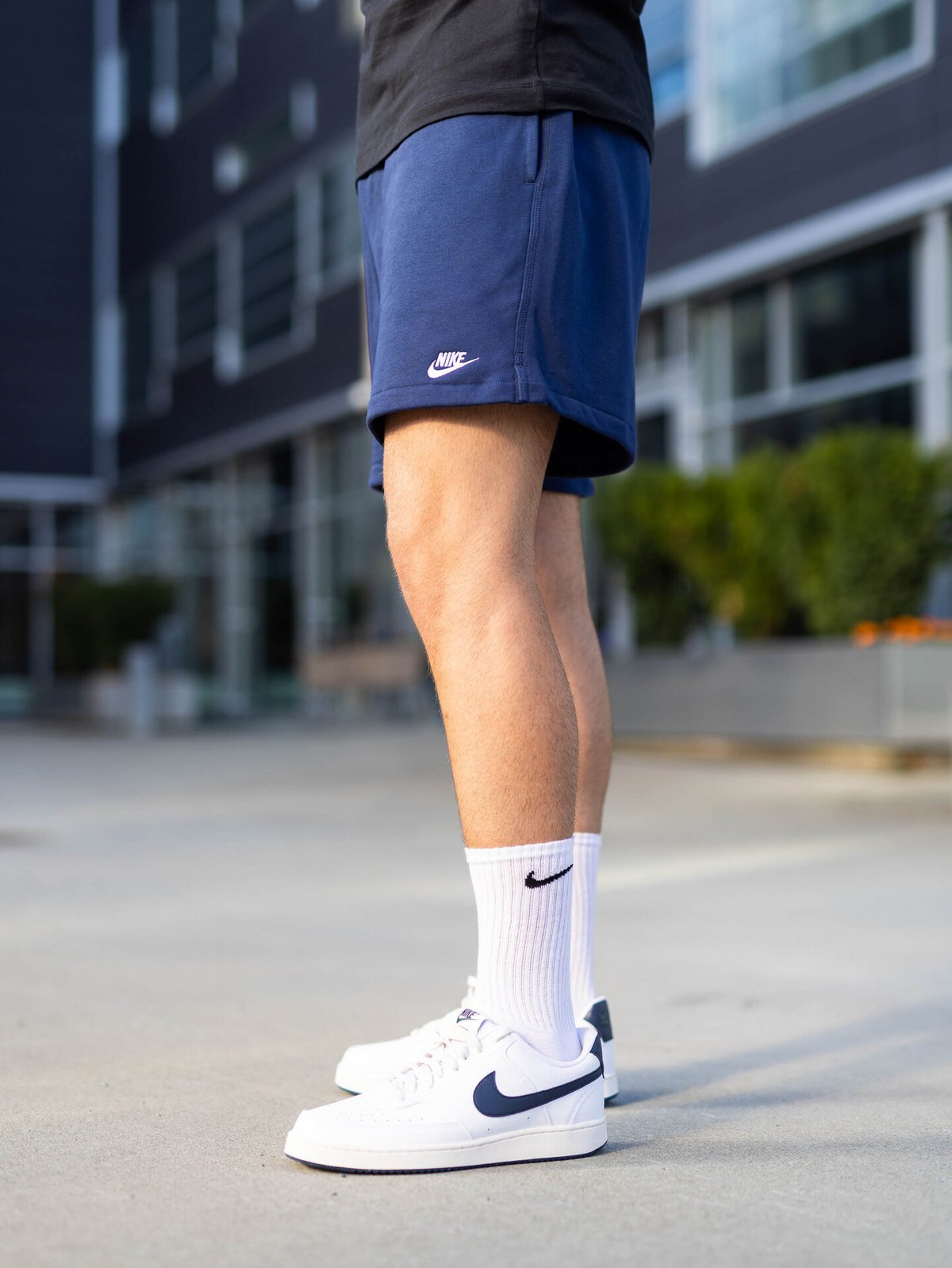 Nike Club Flow French Terry Short Midnight Navy / White
