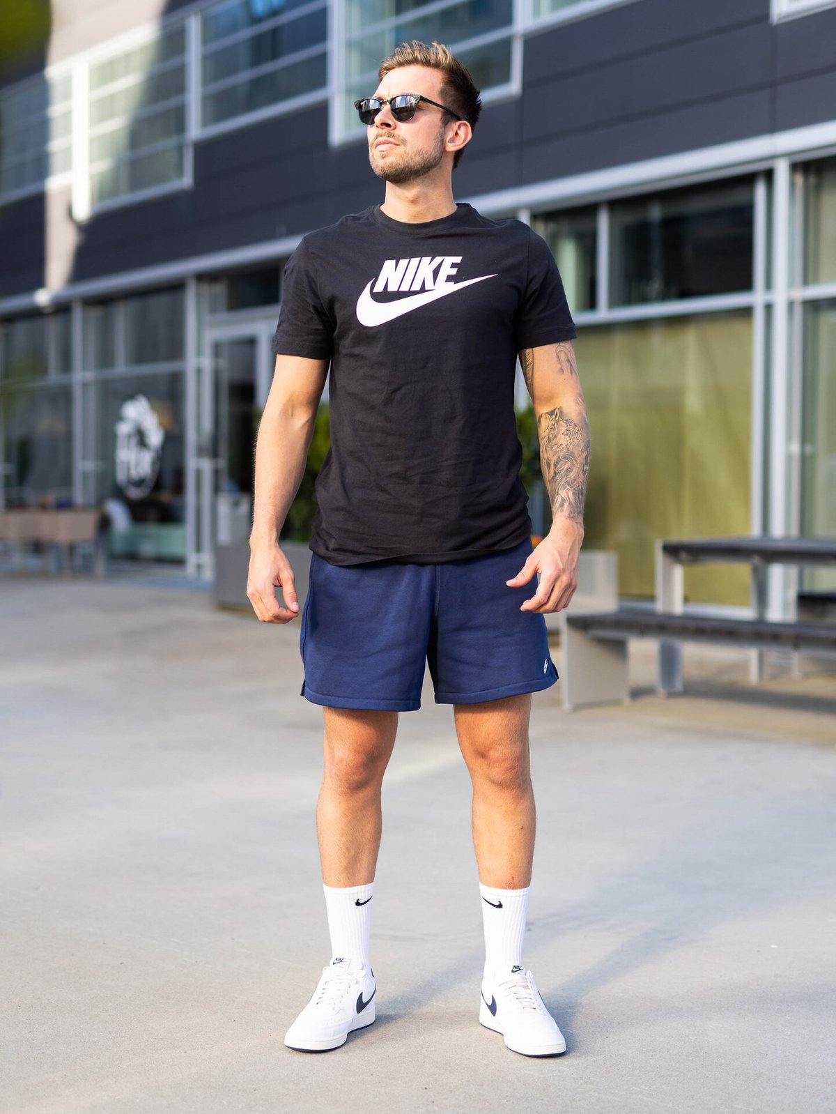 Nike Club Flow French Terry Short Midnight Navy / White