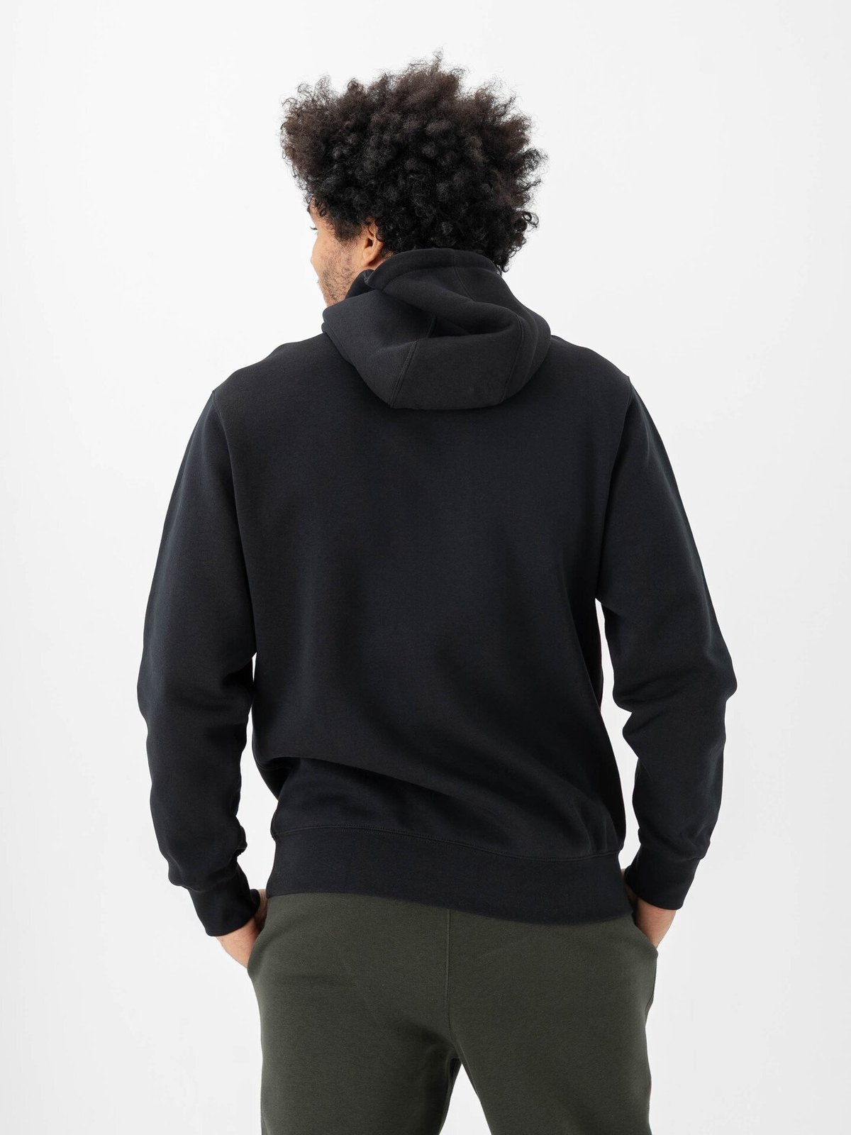 Nike Club Pullover Fleece Hoodie Black / White