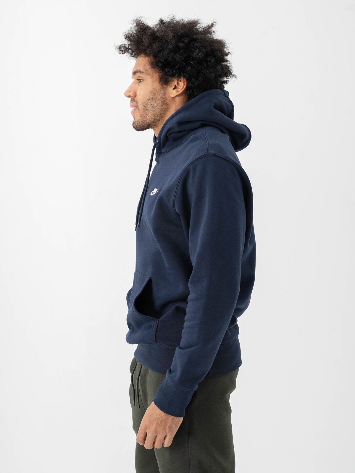 Nike Club Pullover Fleece Hoodie Obsidian / White