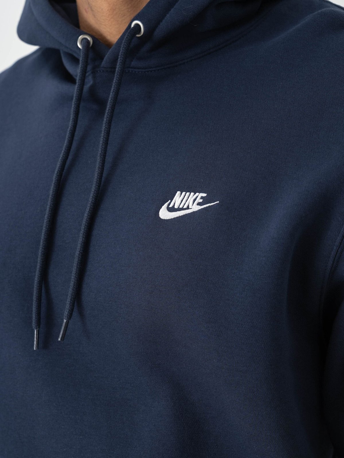 Nike Club Pullover Fleece Hoodie Obsidian / White