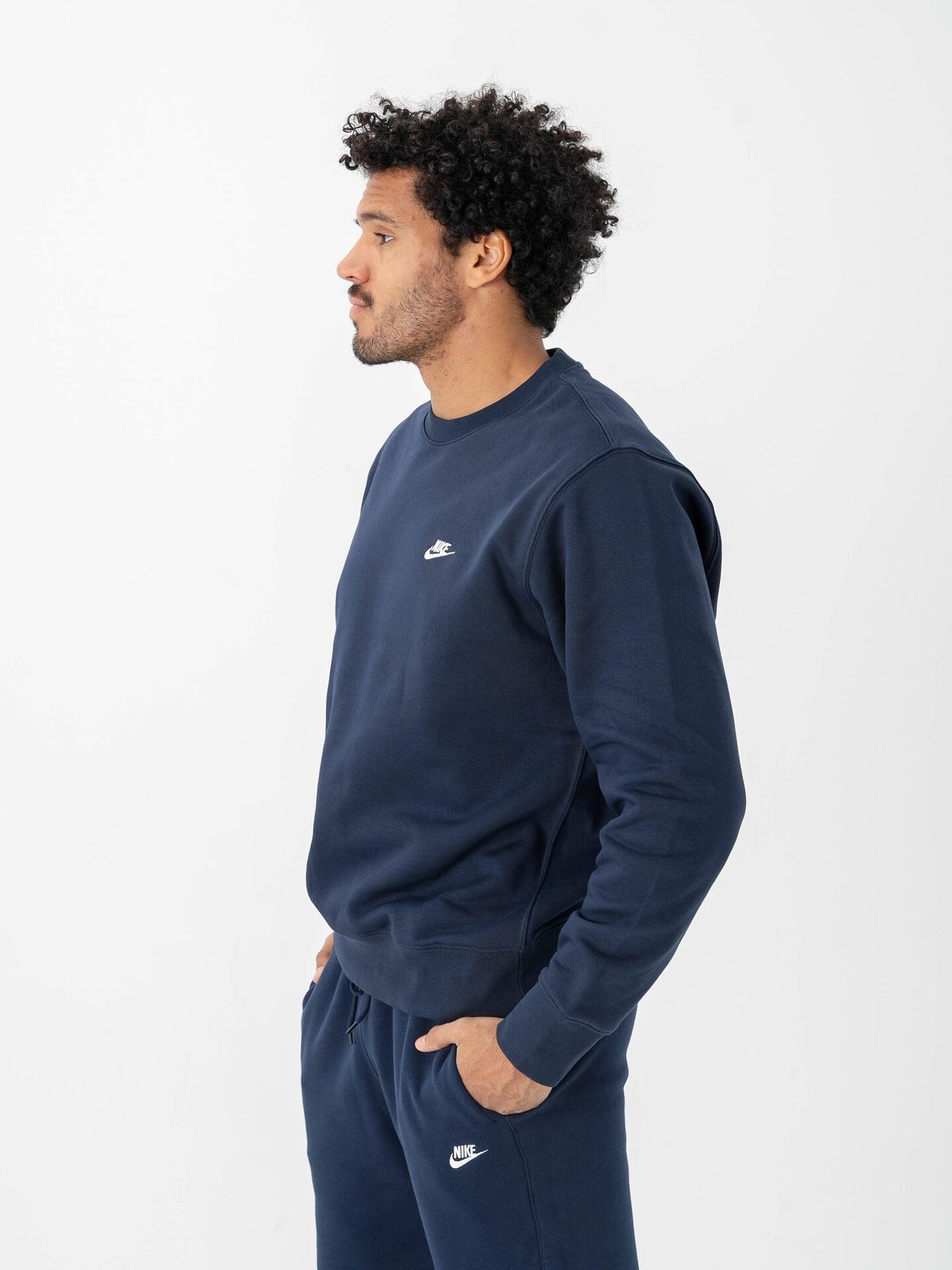 Nike Club Fleece Crew Blå
