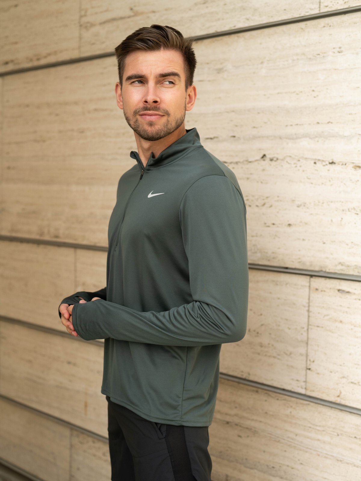 Nike Dri-Fit Pacer Half-Zip Vintage Green