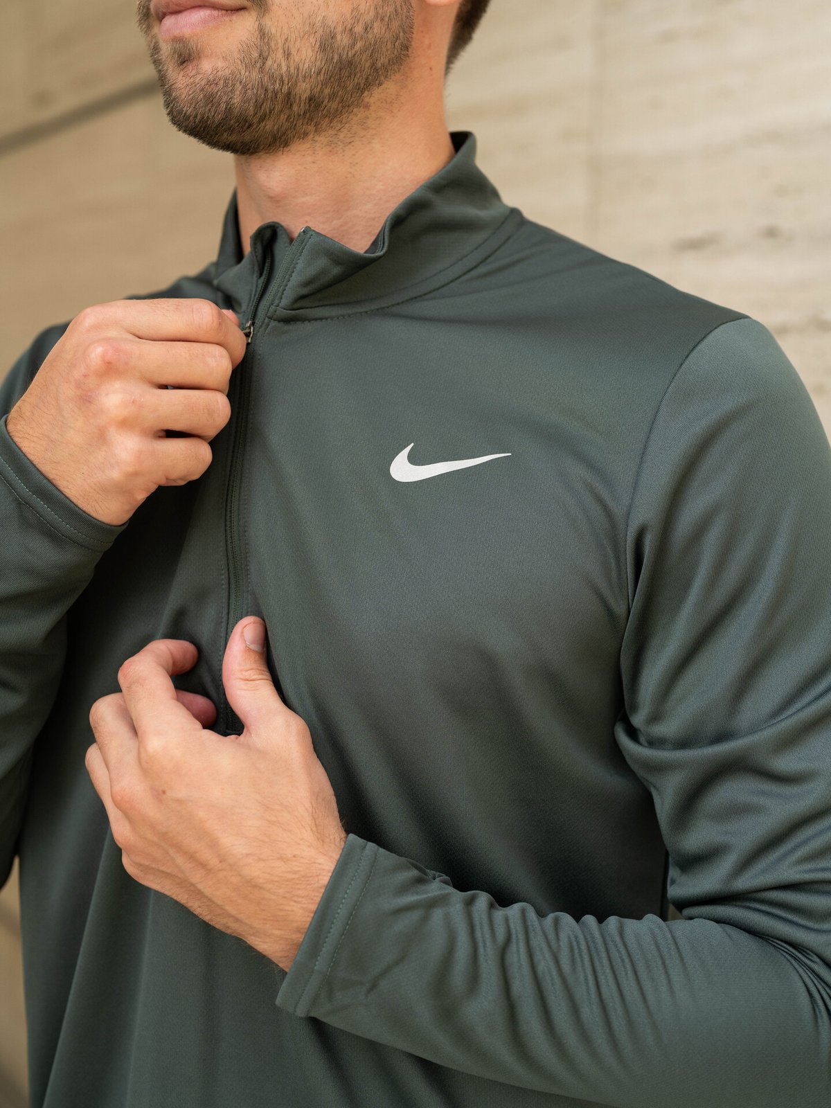 Nike Dri-Fit Pacer Half-Zip Vintage Green