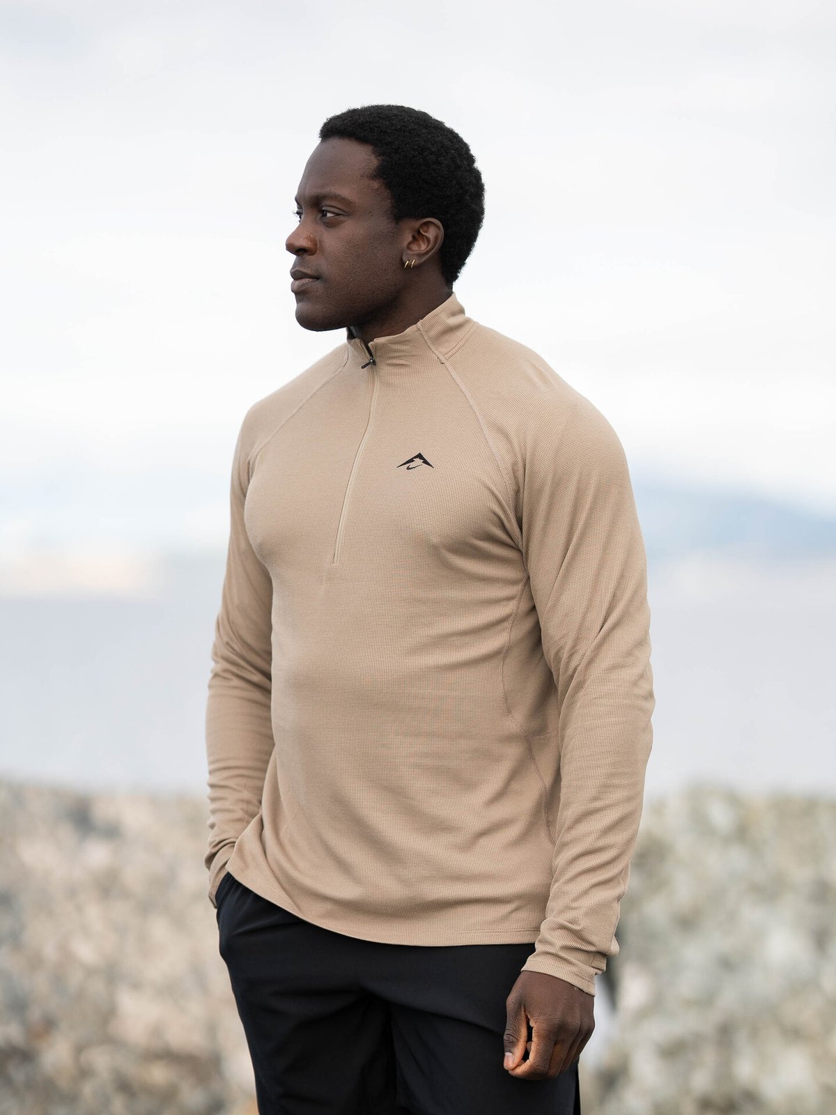 Nike Dri-Fit Trail Midlayer Half-Zip Khaki/Black