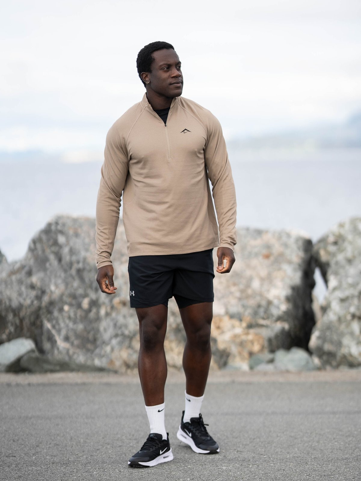 Nike Dri-Fit Trail Midlayer Half-Zip Khaki/Black