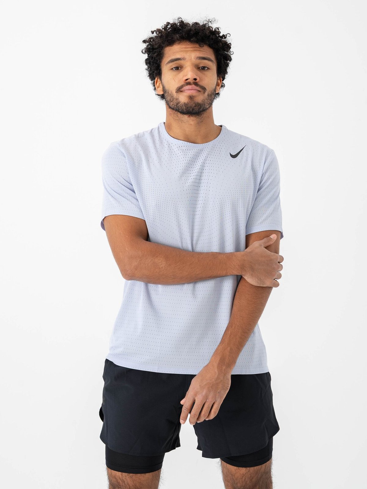 Nike Dri-Fit Aeroswift Short Sleeve Top Ghost / Black