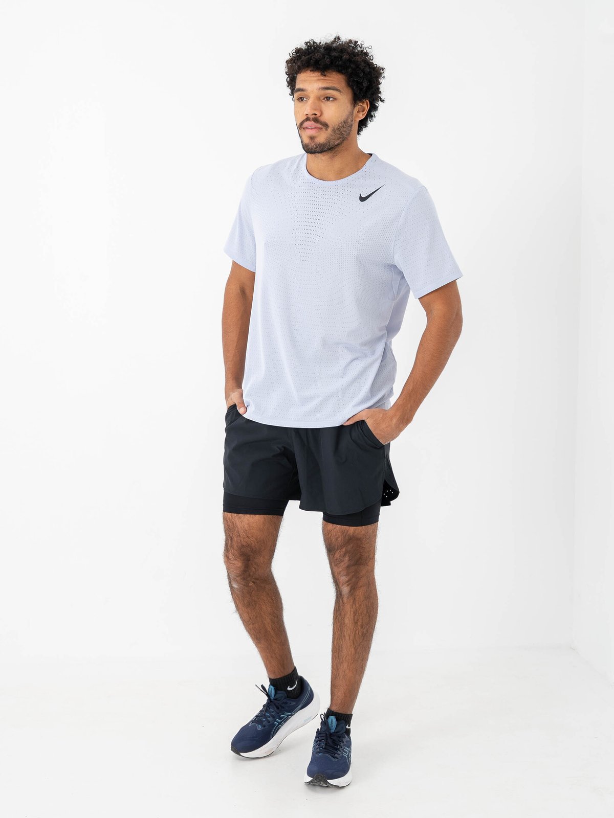 Nike Dri-Fit Aeroswift Short Sleeve Top Ghost / Black