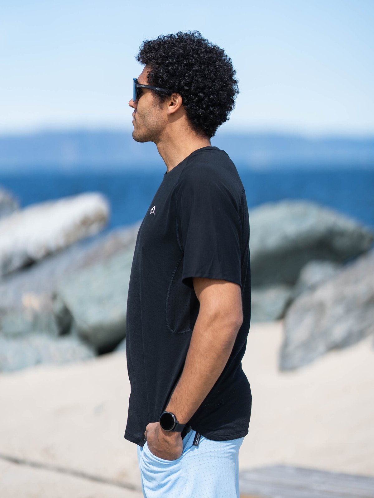 Nike Dri-Fit ADV Solar Chase Short Sleeve Running Top Black / Summit White