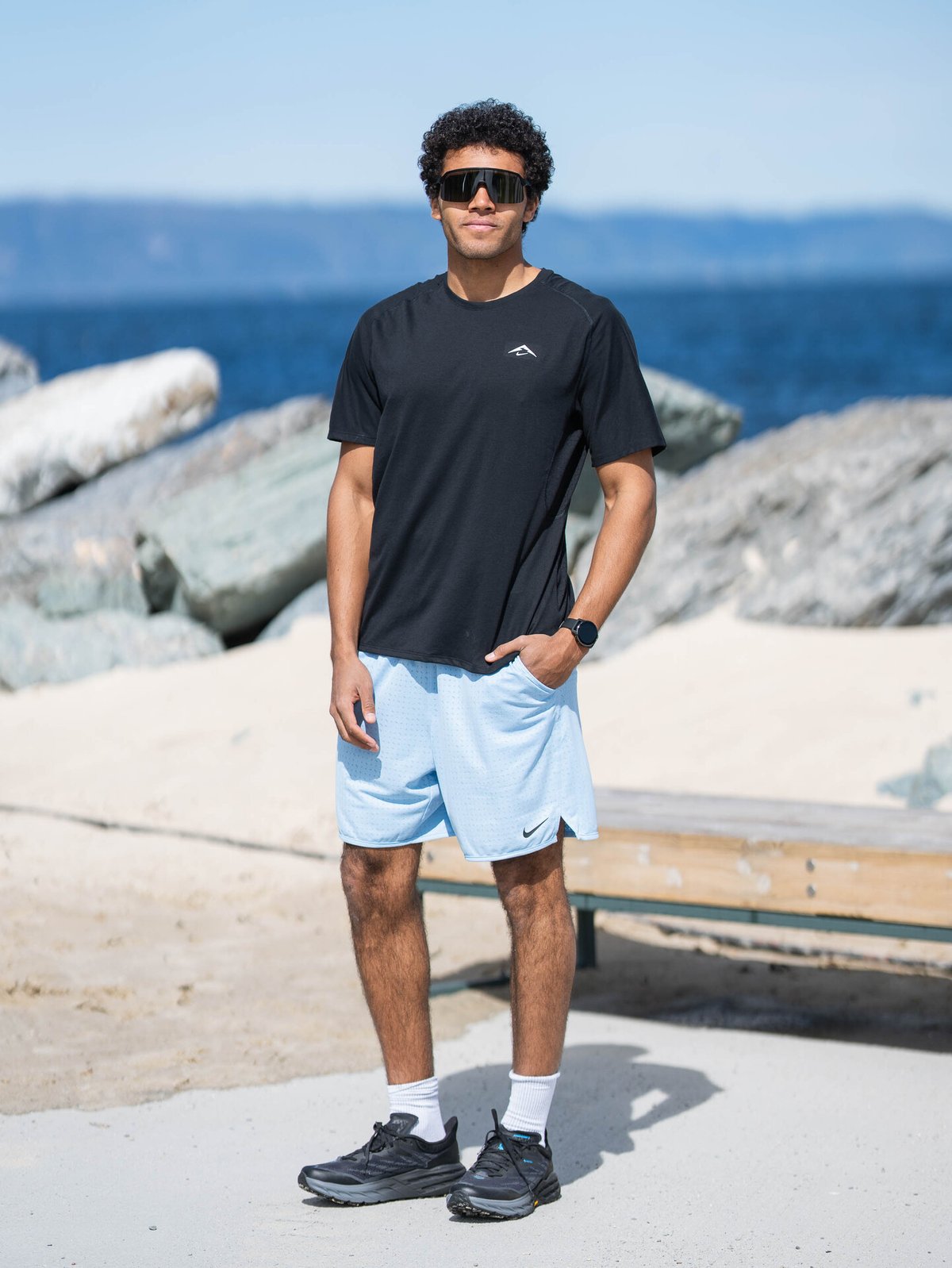 Nike Dri-Fit ADV Solar Chase Short Sleeve Running Top Black / Summit White