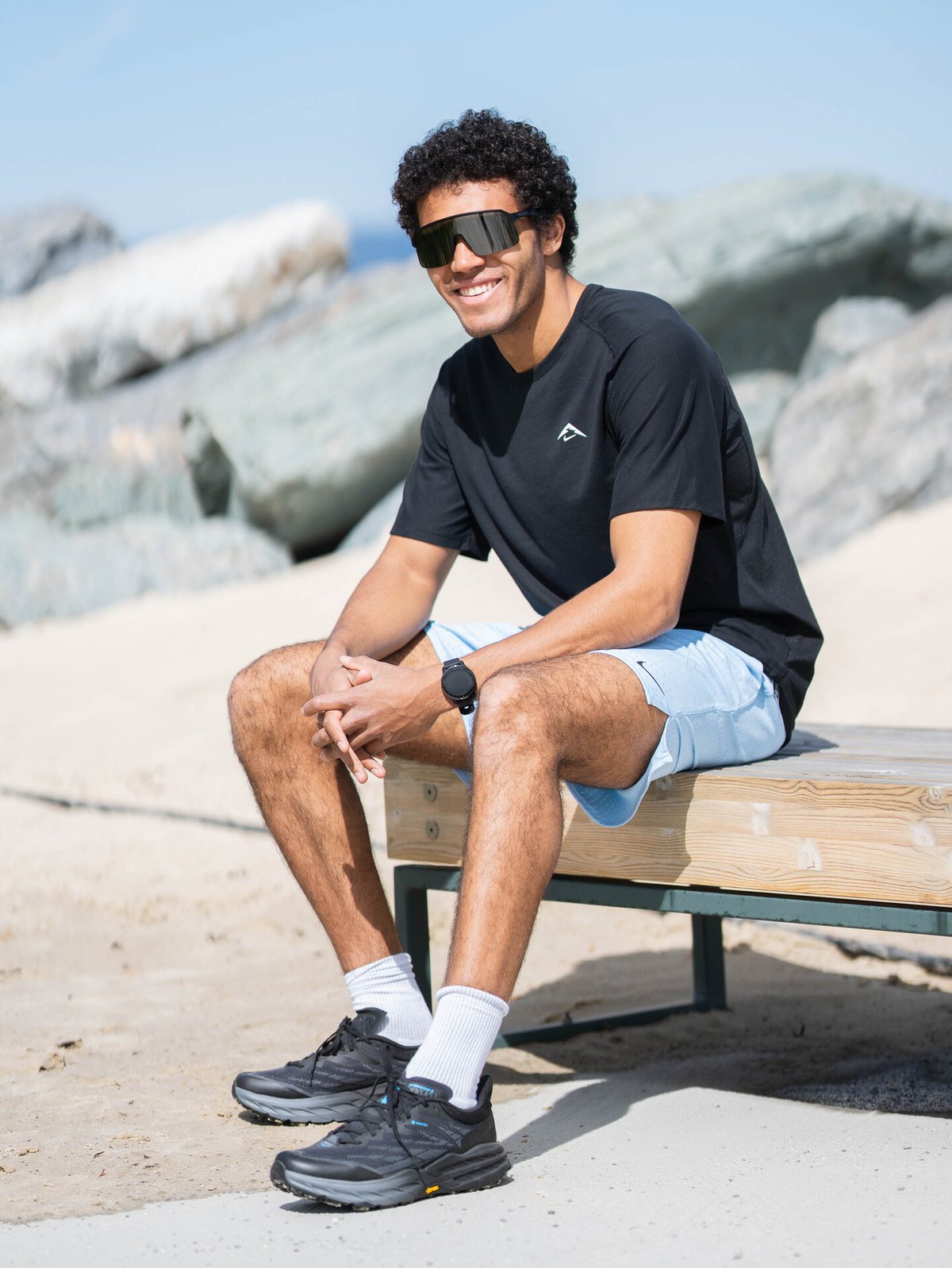 Nike Dri-Fit ADV Solar Chase Short Sleeve Running Top Black / Summit White