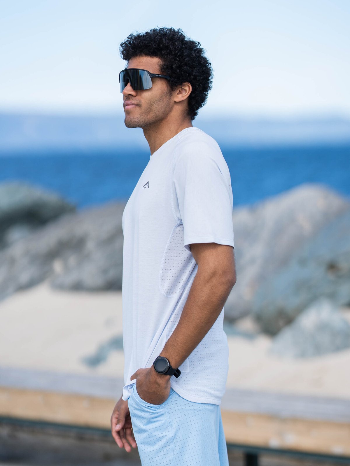 Nike Dri-Fit ADV Solar Chase Short Sleeve Running Top Football Grey / Black