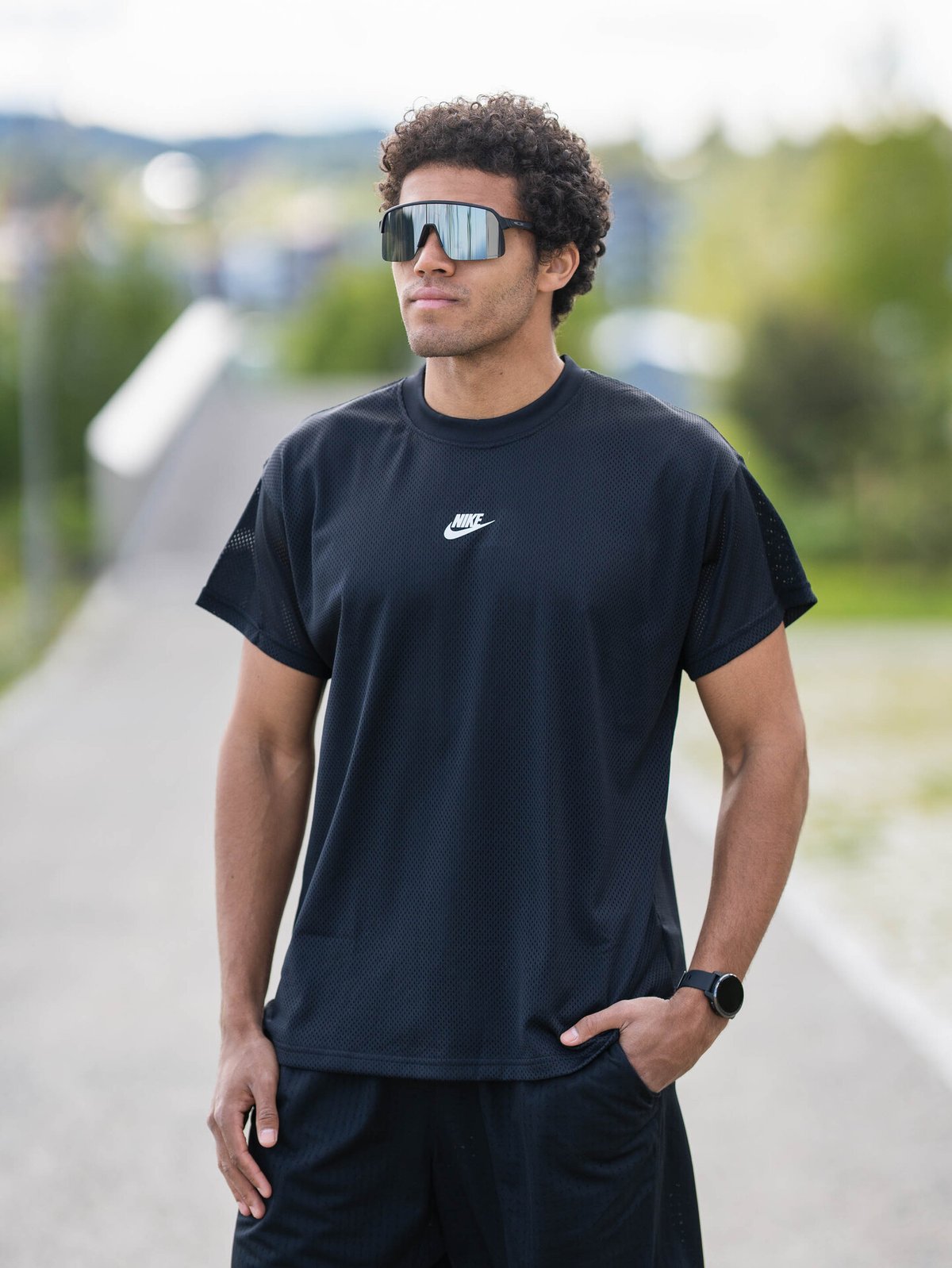 Nike Sportswear Mesh M90 Short Sleeve Top Black