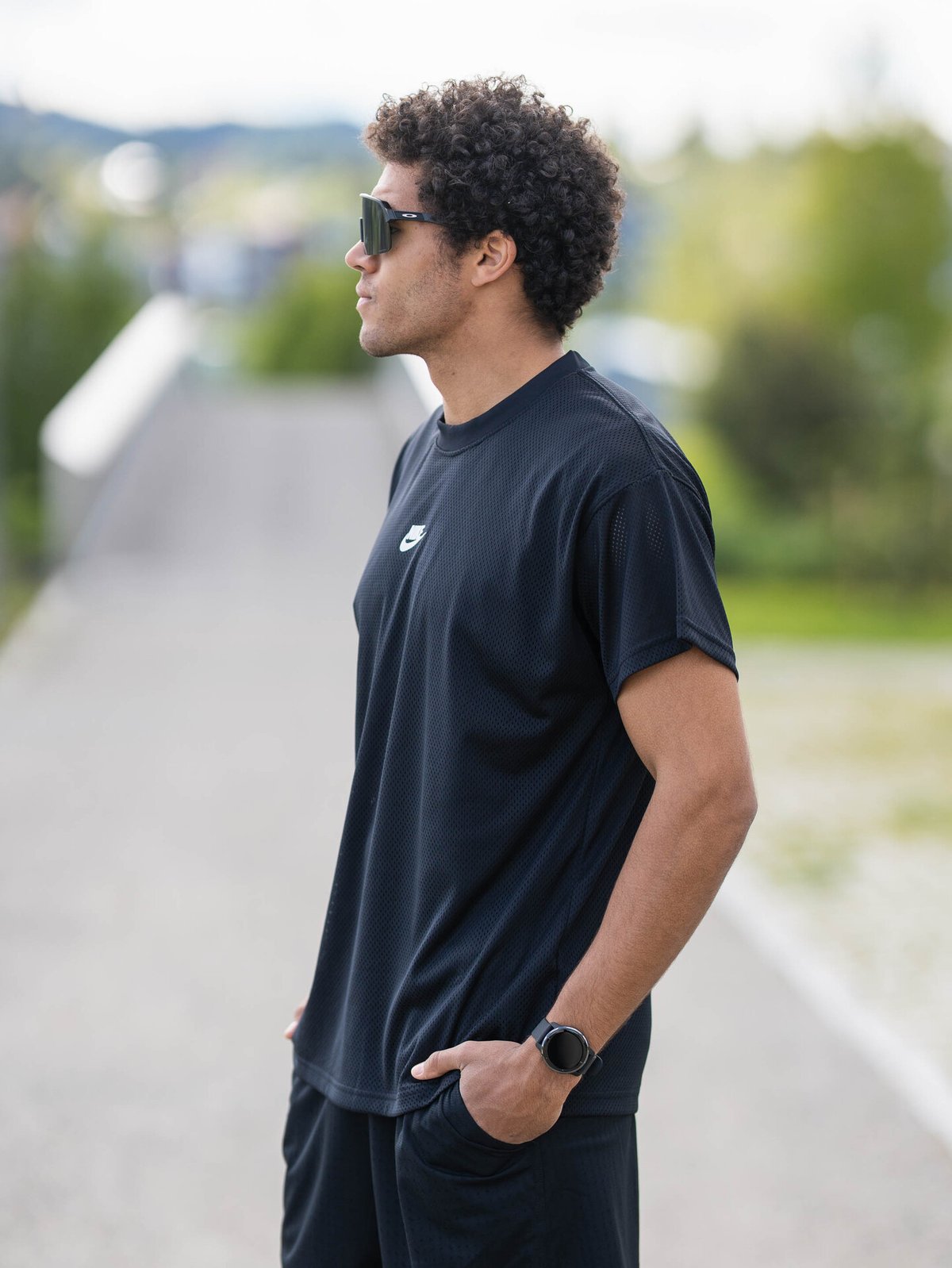 Nike Sportswear Mesh M90 Short Sleeve Top Black
