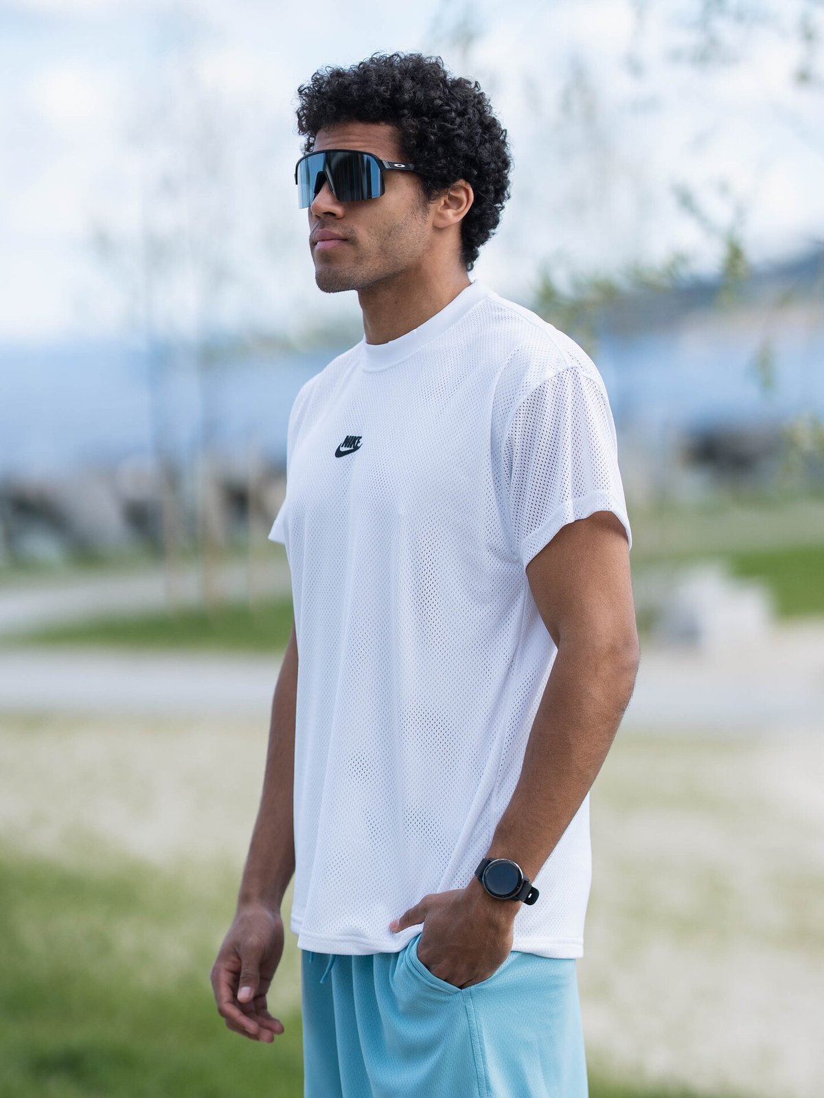 Nike Sportswear Mesh M90 Short Sleeve Top White