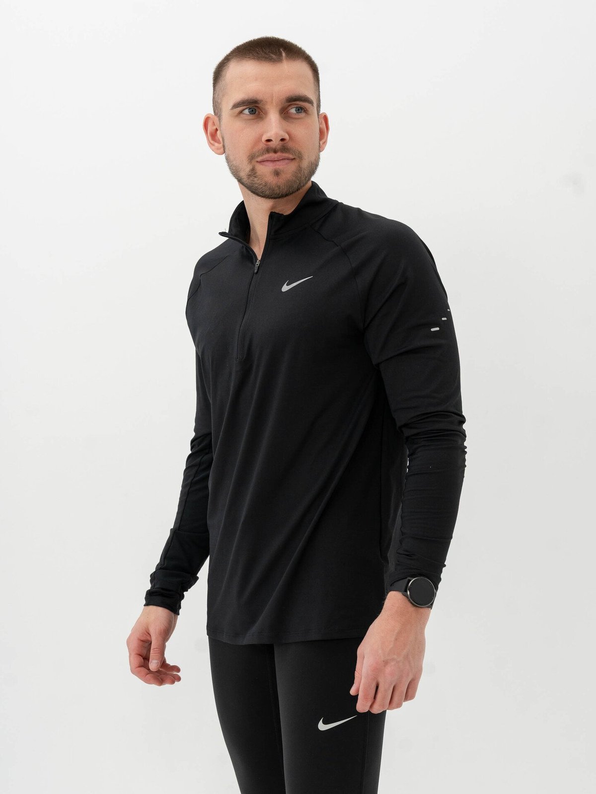 Nike Dri-Fit Stride Half-Zip Midlayer Black