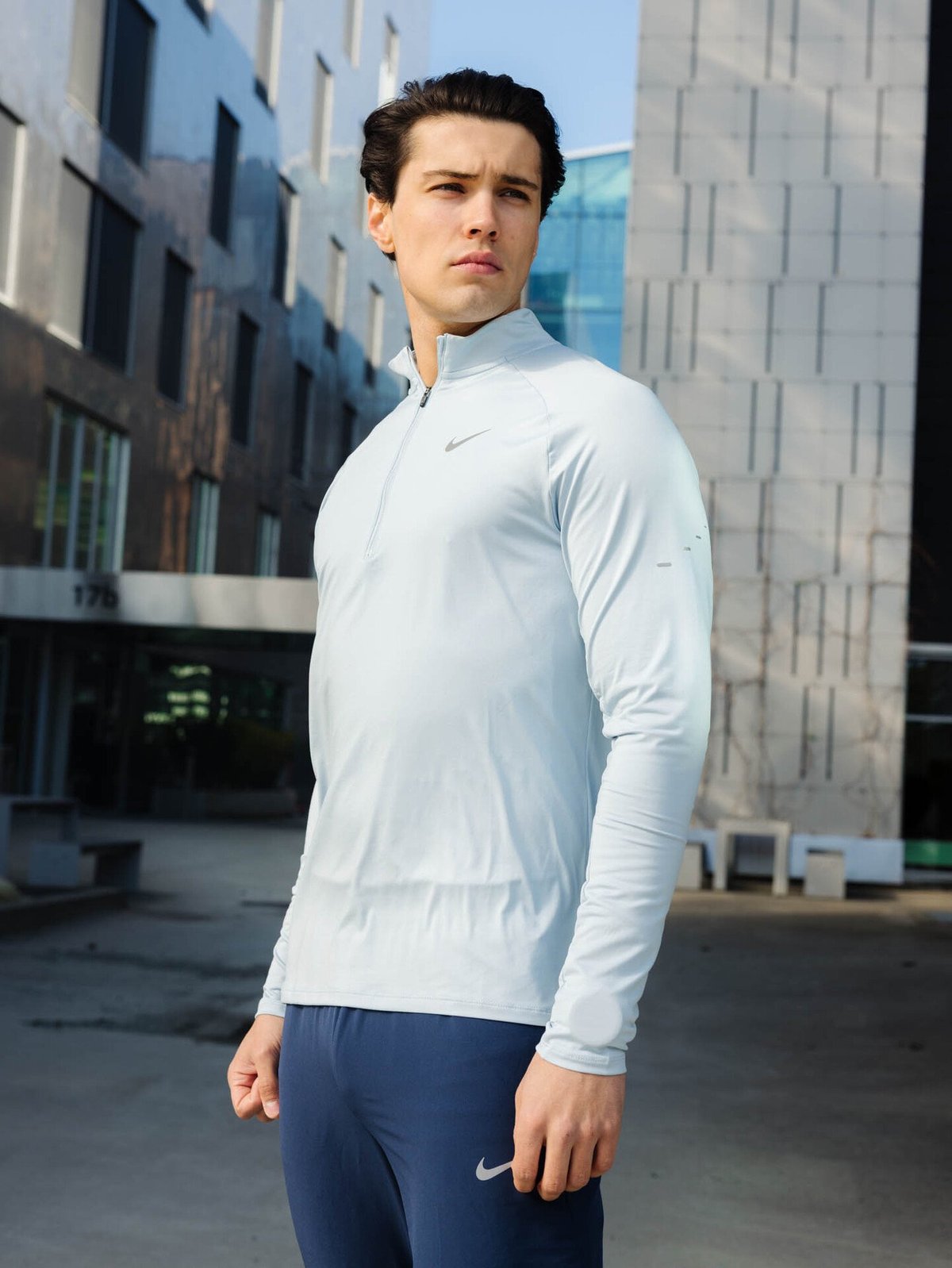 Nike Dri-Fit Stride Half-Zip Midlayer Armory Blue / Reflective Silver