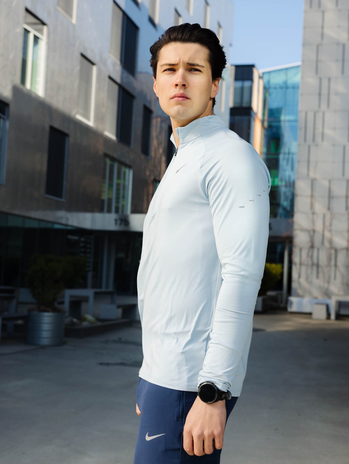 Nike Dri-Fit Stride Half-Zip Midlayer Armory Blue / Reflective Silver