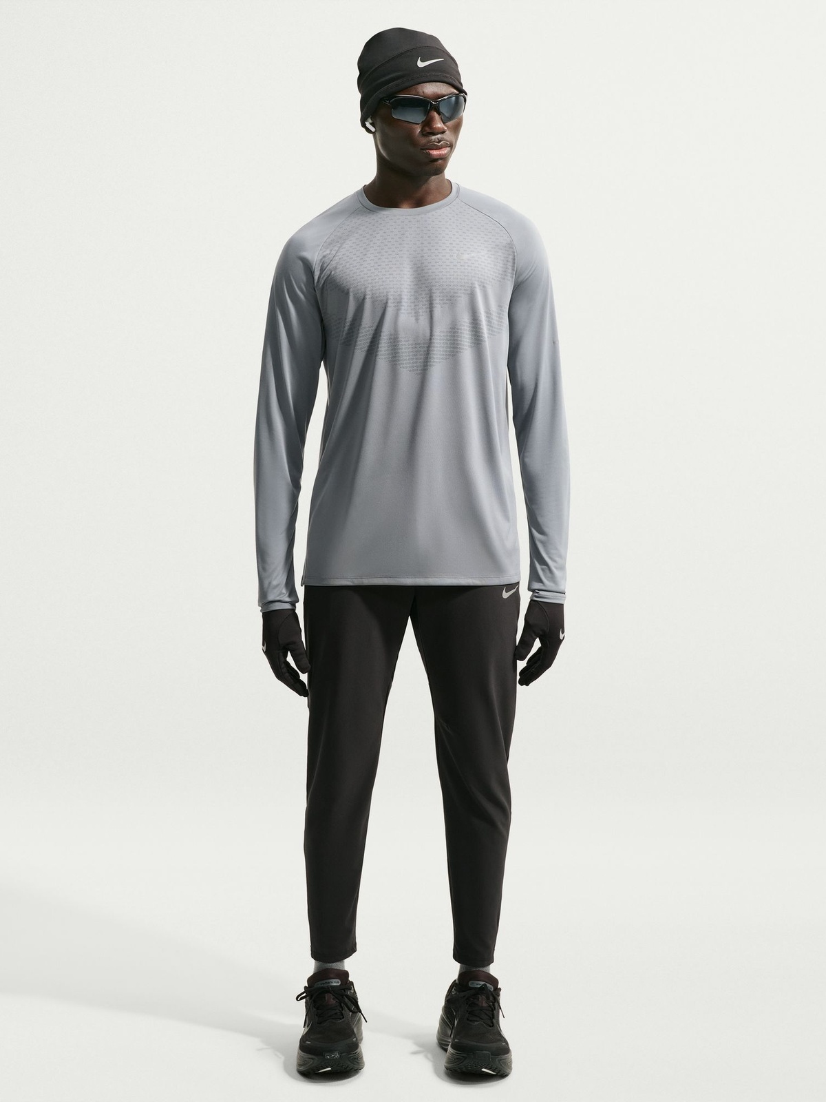 Nike Stride Dri-Fit ADV Long Sleeve Running Top Grå