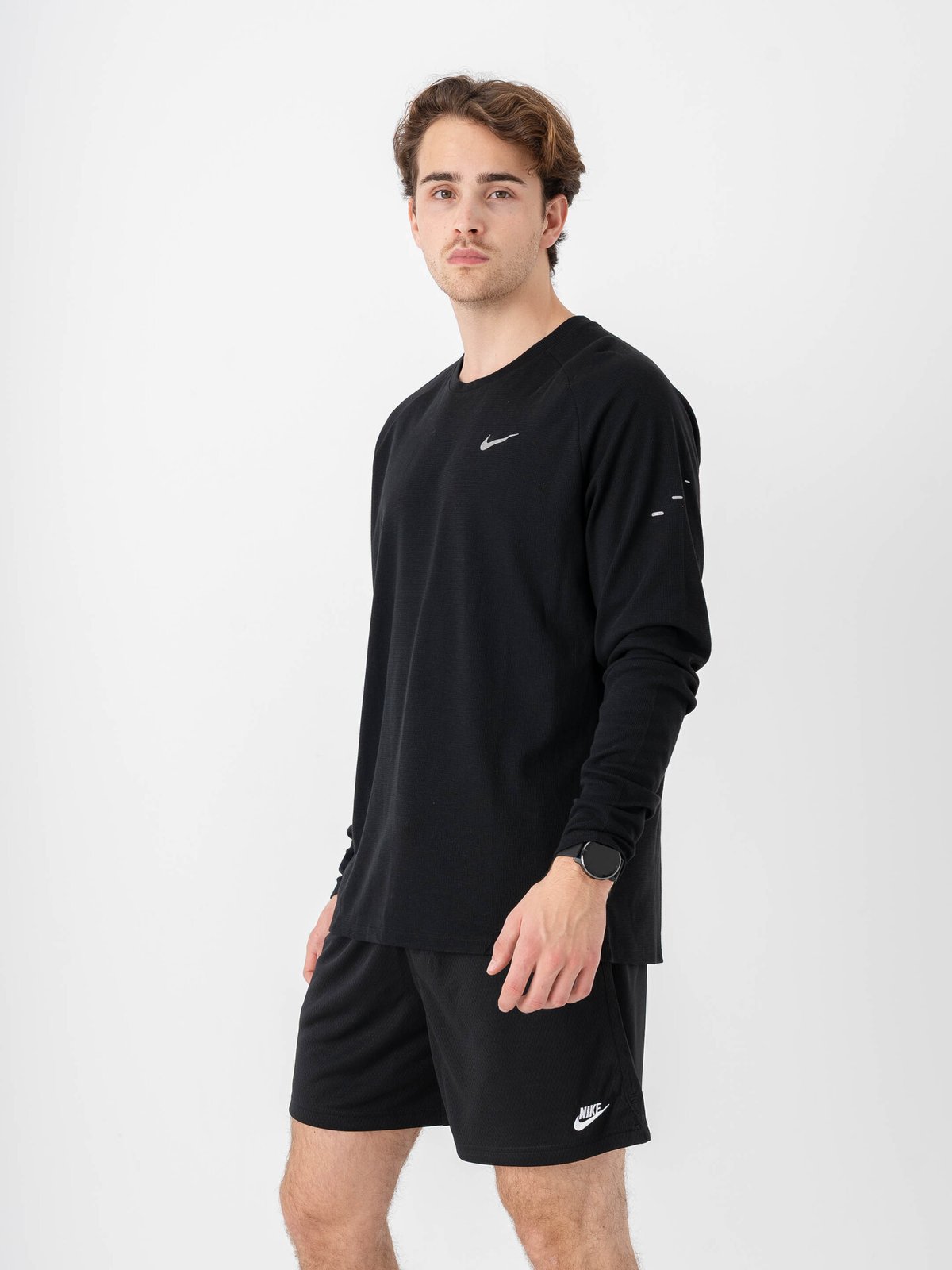 Nike Dri-Fit Stride Waffle Crew Black / Reflective Silver