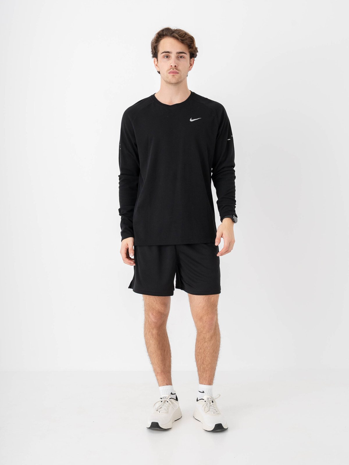 Nike Dri-Fit Stride Waffle Crew Black / Reflective Silver