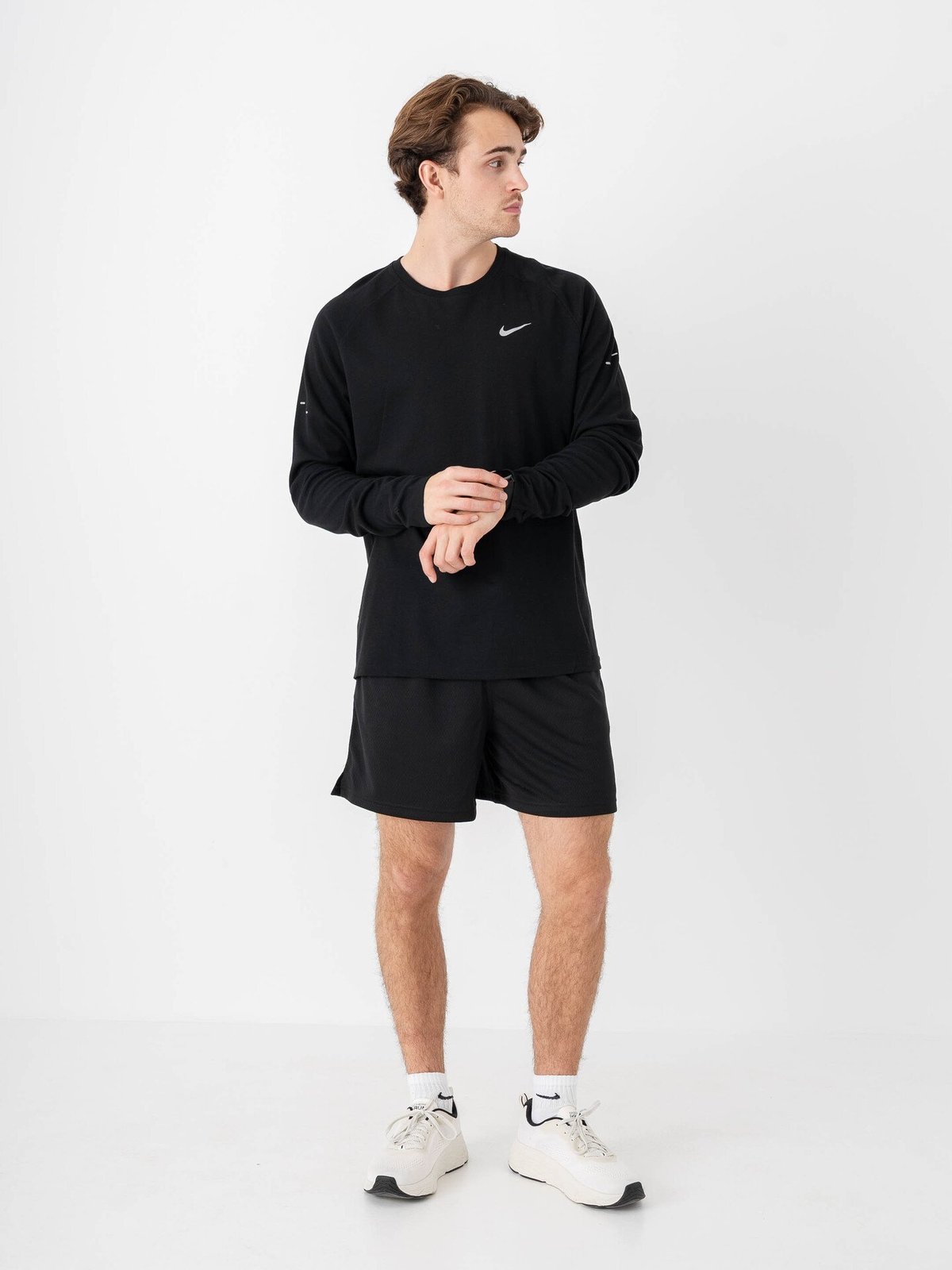 Nike Dri-Fit Stride Waffle Crew Black / Reflective Silver