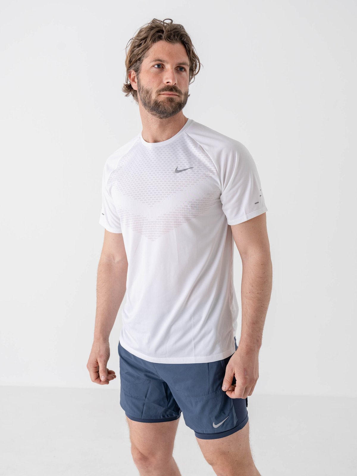 Nike Dri-Fit Advanced Stride Short Sleeve Top White / Reflective Silver