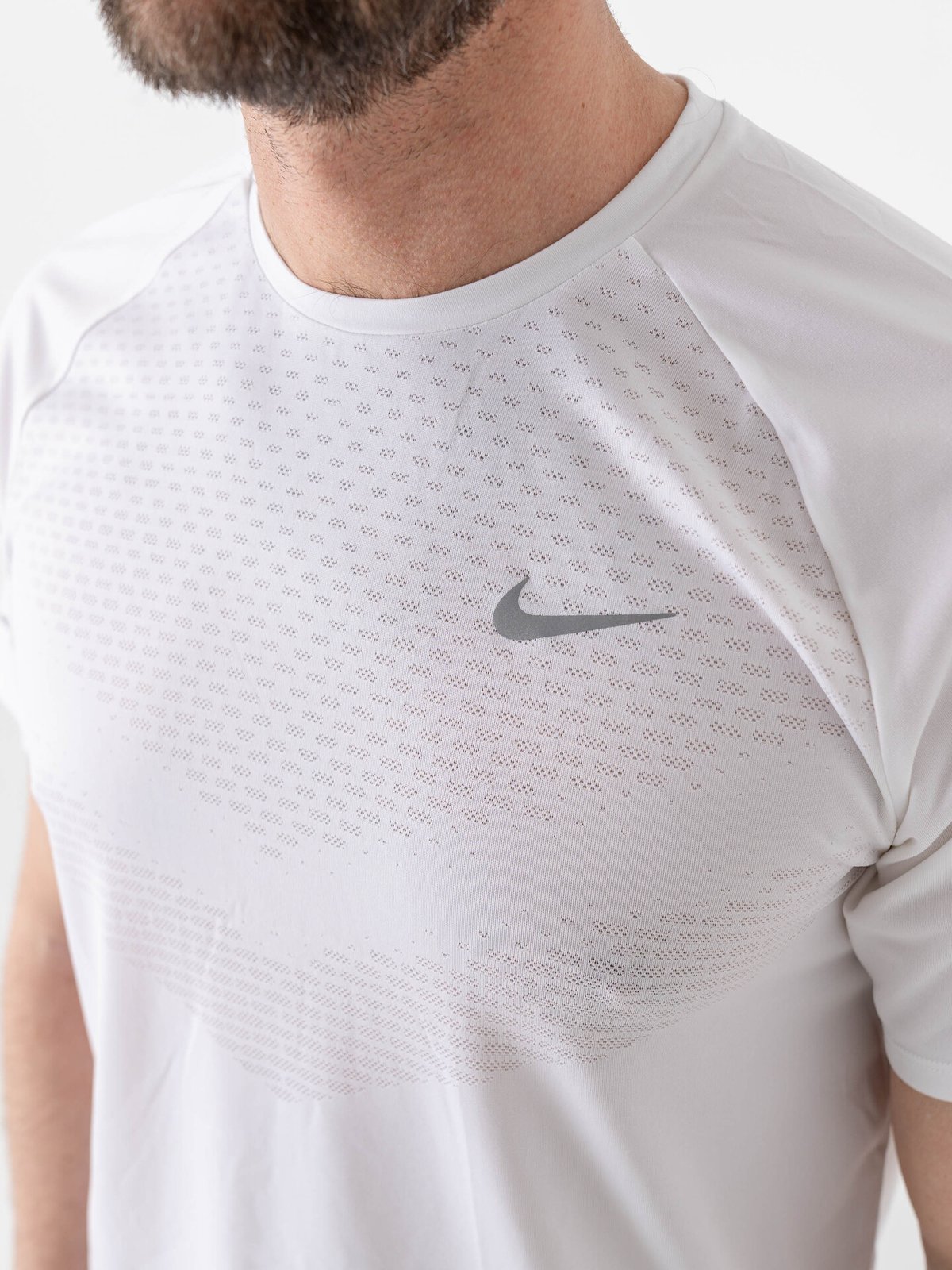 Nike Dri-Fit Advanced Stride Short Sleeve Top White / Reflective Silver