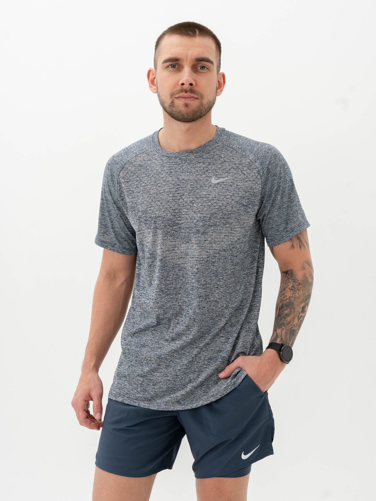 Nike Dri-Fit Advanced Stride Short Sleeve Top Thunder Blue / Reflective Silver