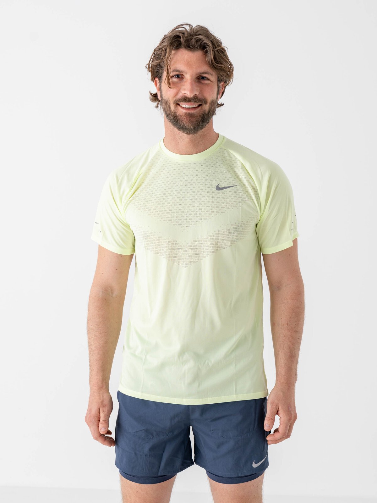 Nike Dri-Fit Advanced Stride Short Sleeve Top Barely Volt / Reflective Silver