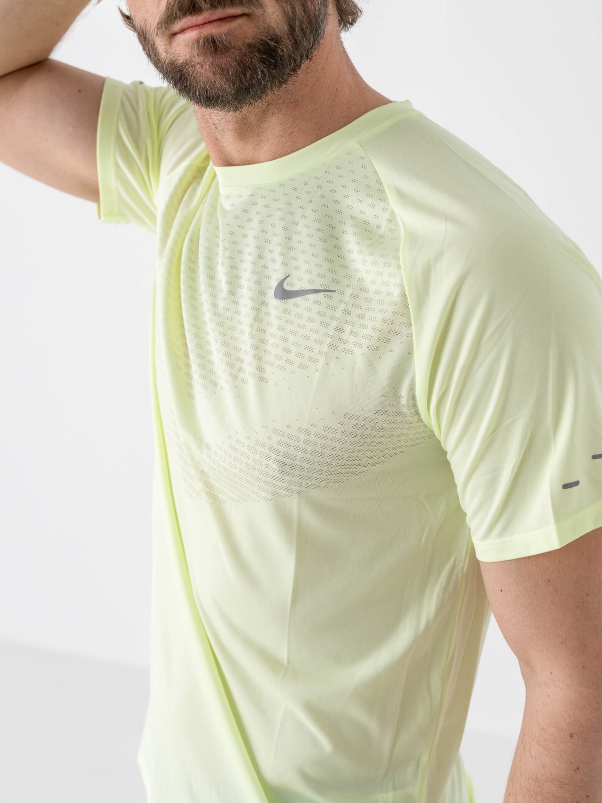 Nike Dri-Fit Advanced Stride Short Sleeve Top Barely Volt / Reflective Silver