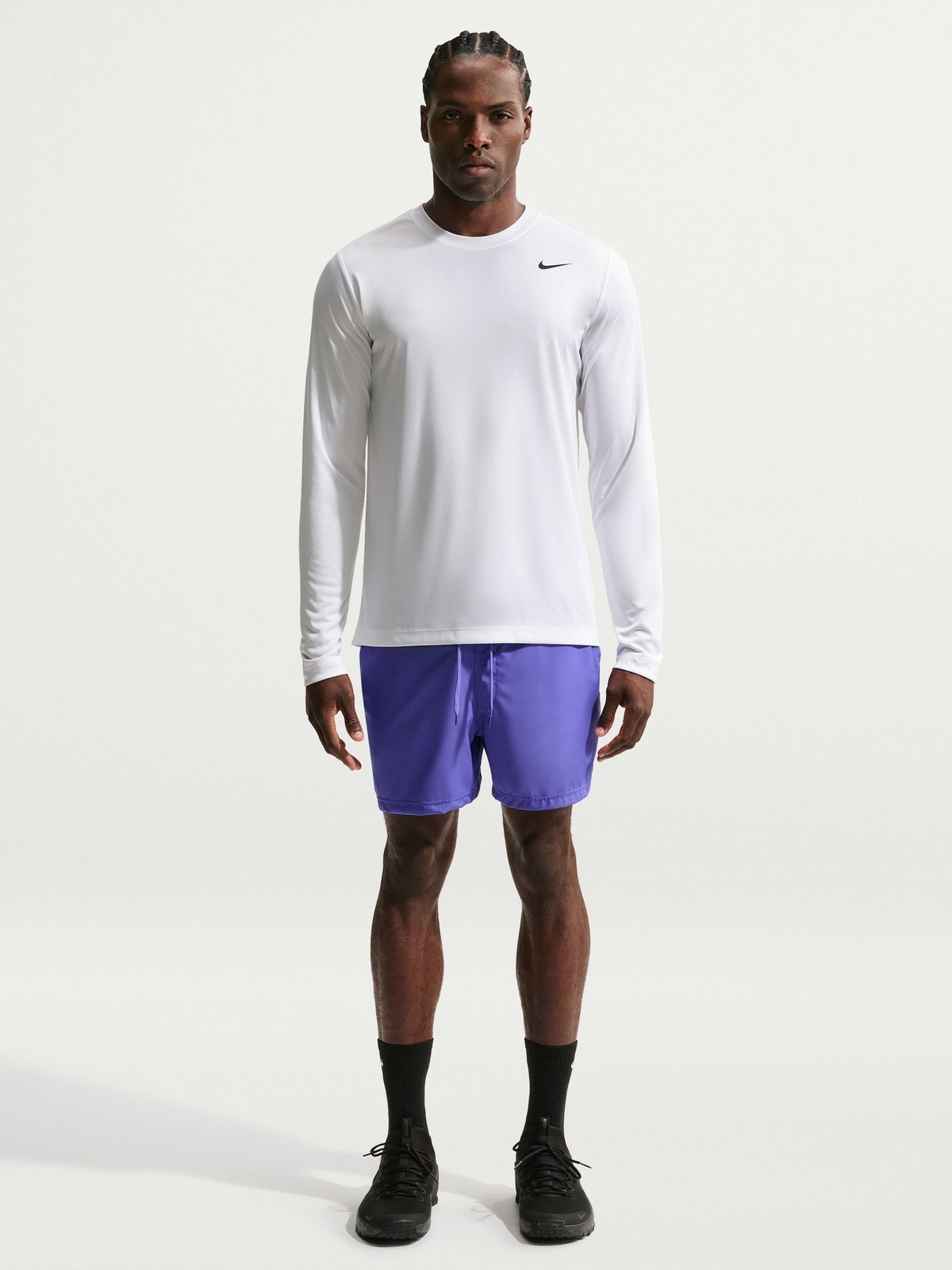 Nike Dri-Fit Long Sleeve Training T-Shirt Hvit