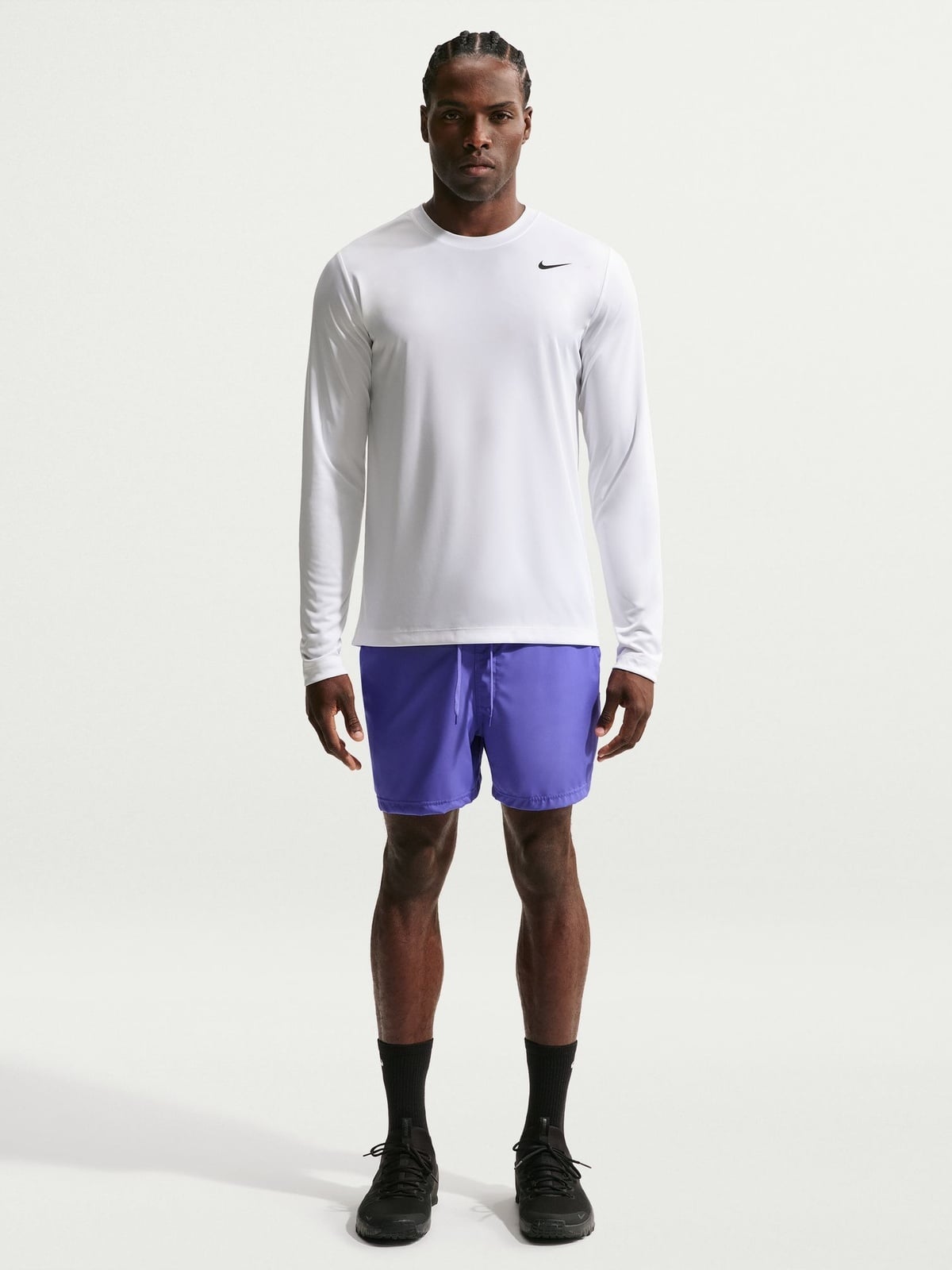 Nike Dri-Fit Long Sleeve Training T-Shirt Hvit