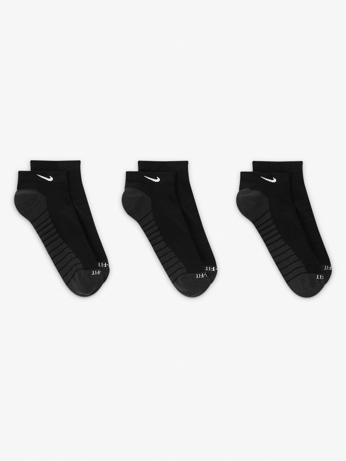 Nike Training No-Show Socks 3pk Svart/Anthracite/Hvit