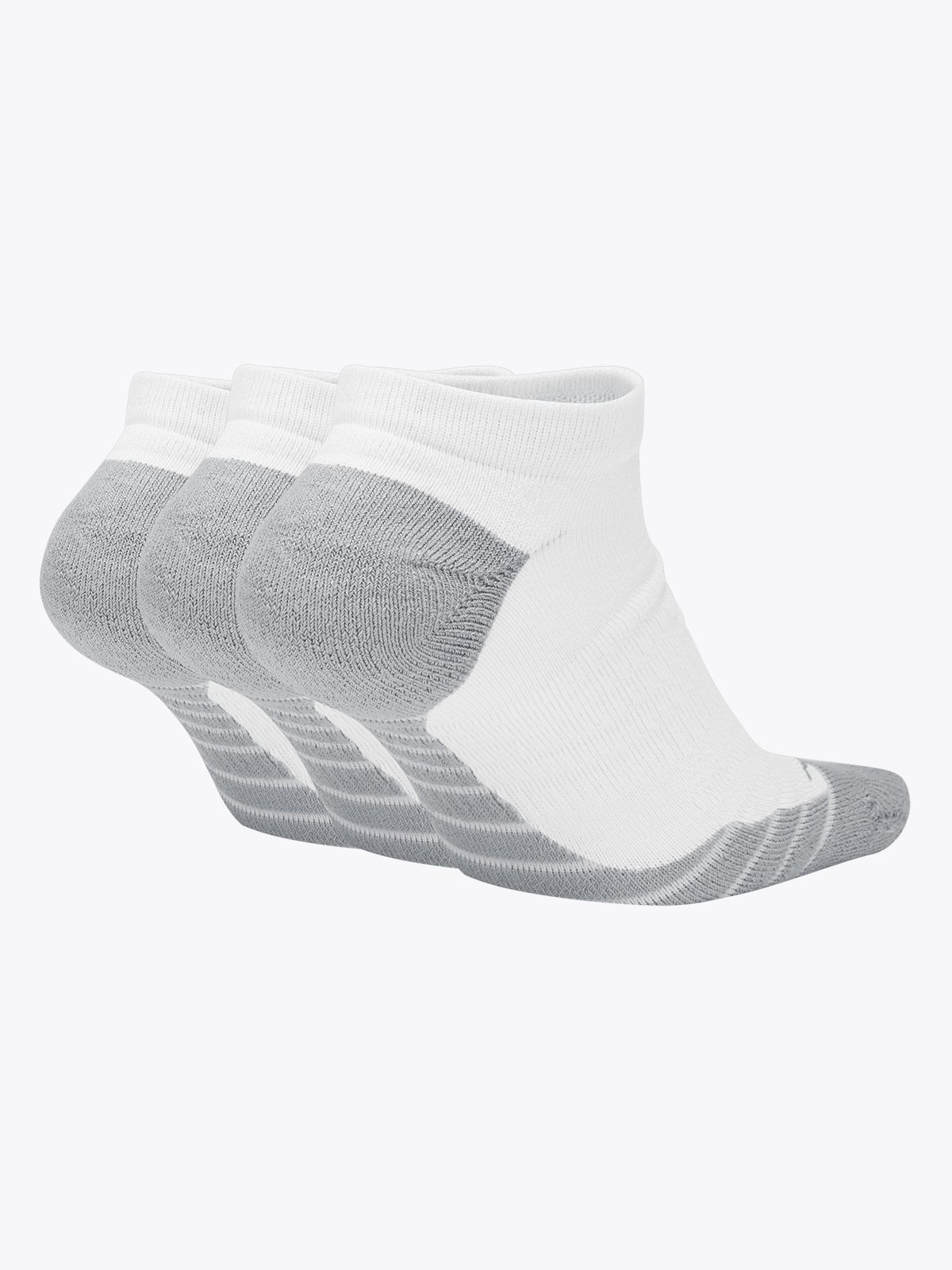 Nike Training No-Show Socks 3pk Hvit/Wolf Grey/Svart