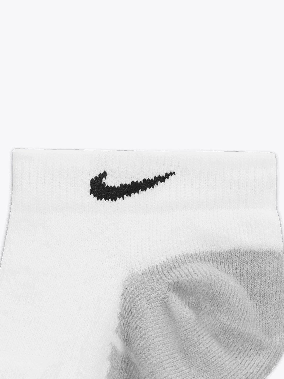 Nike Training No-Show Socks 3pk Hvit/Wolf Grey/Svart
