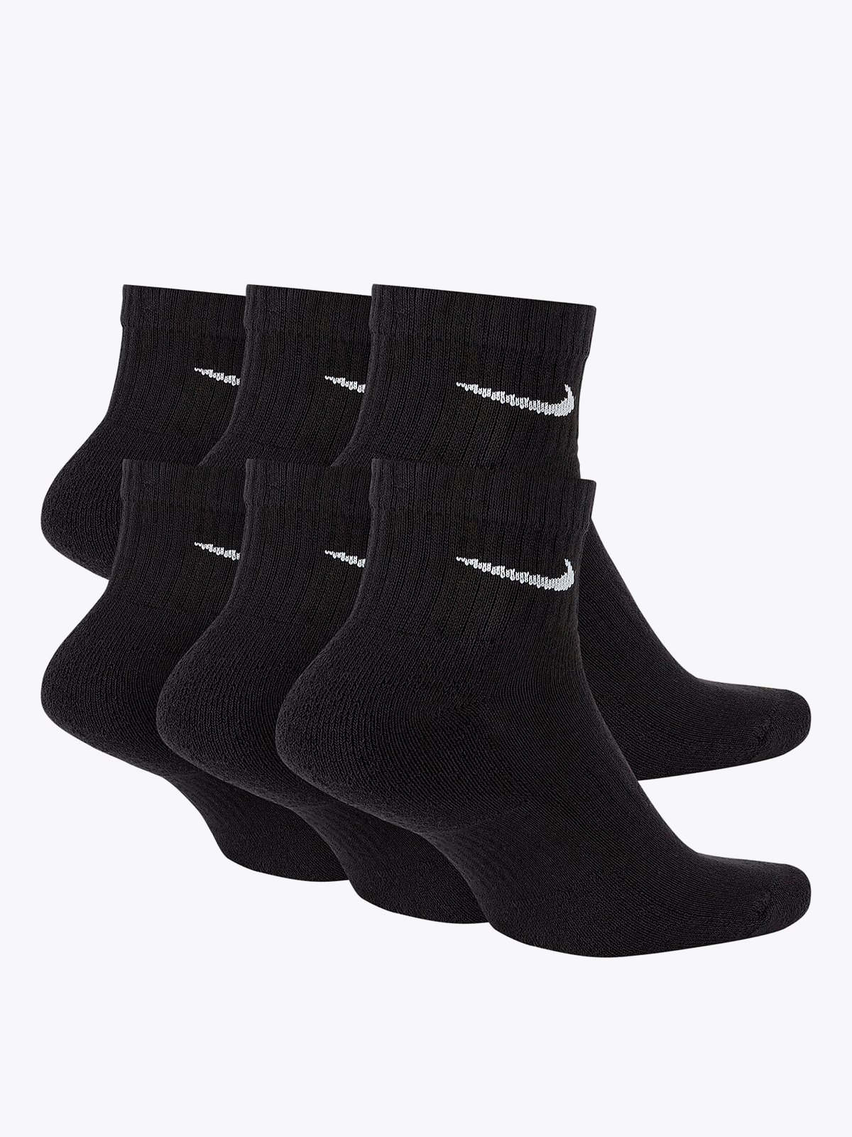 Nike Everyday Cushioned 6pk Svart/Hvit