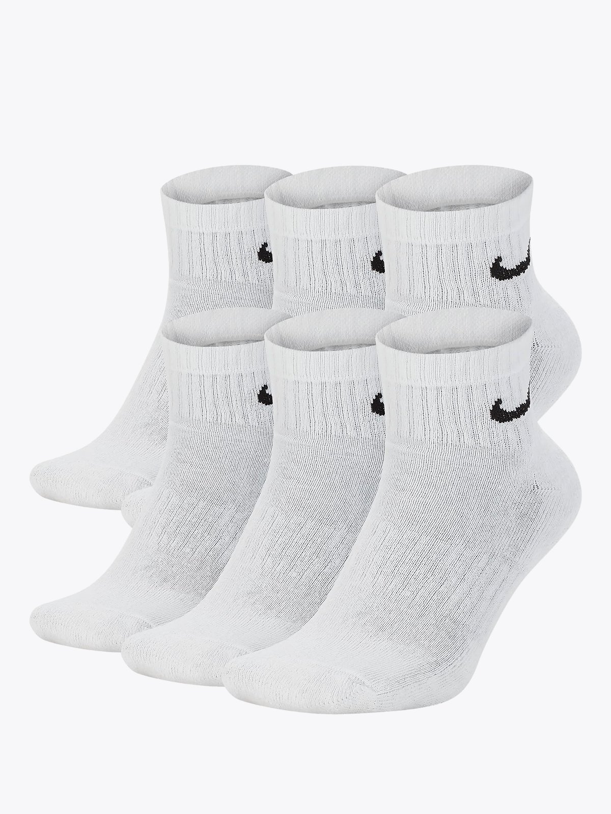 Nike Everyday Cushioned 6pk Hvit/Svart