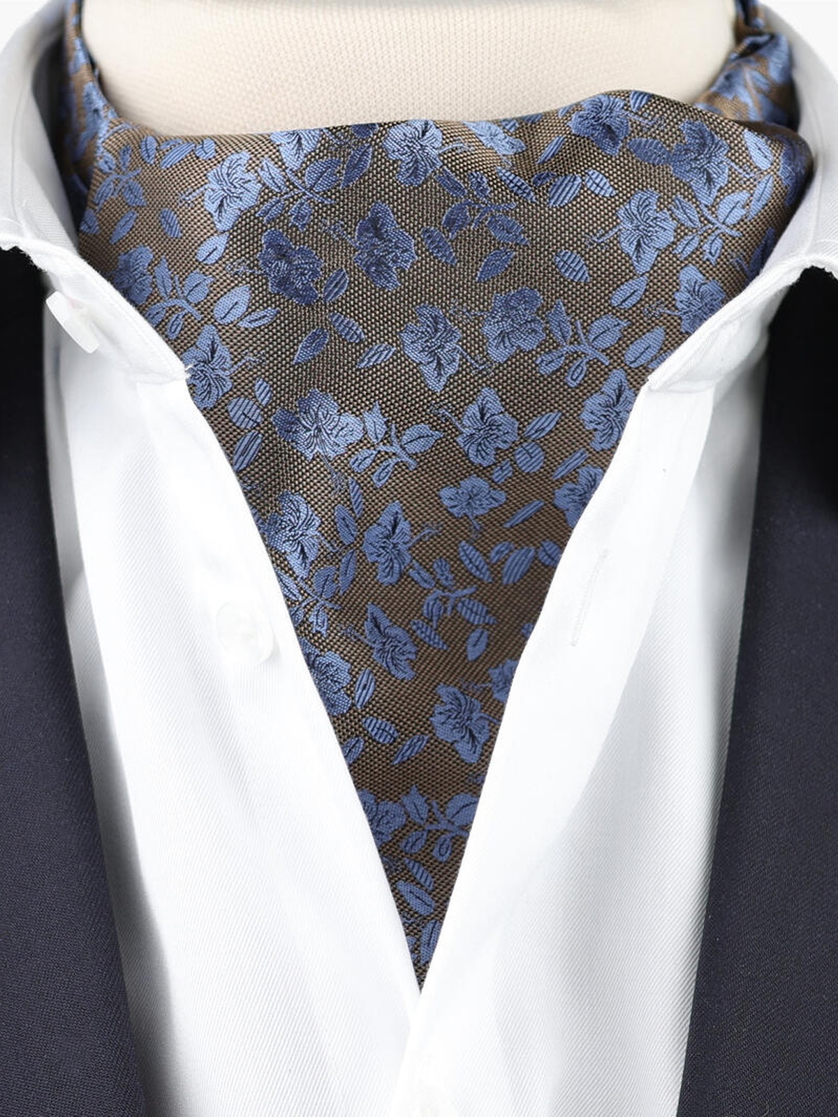 Nohr Studio Leander Silk Ascot Brun
