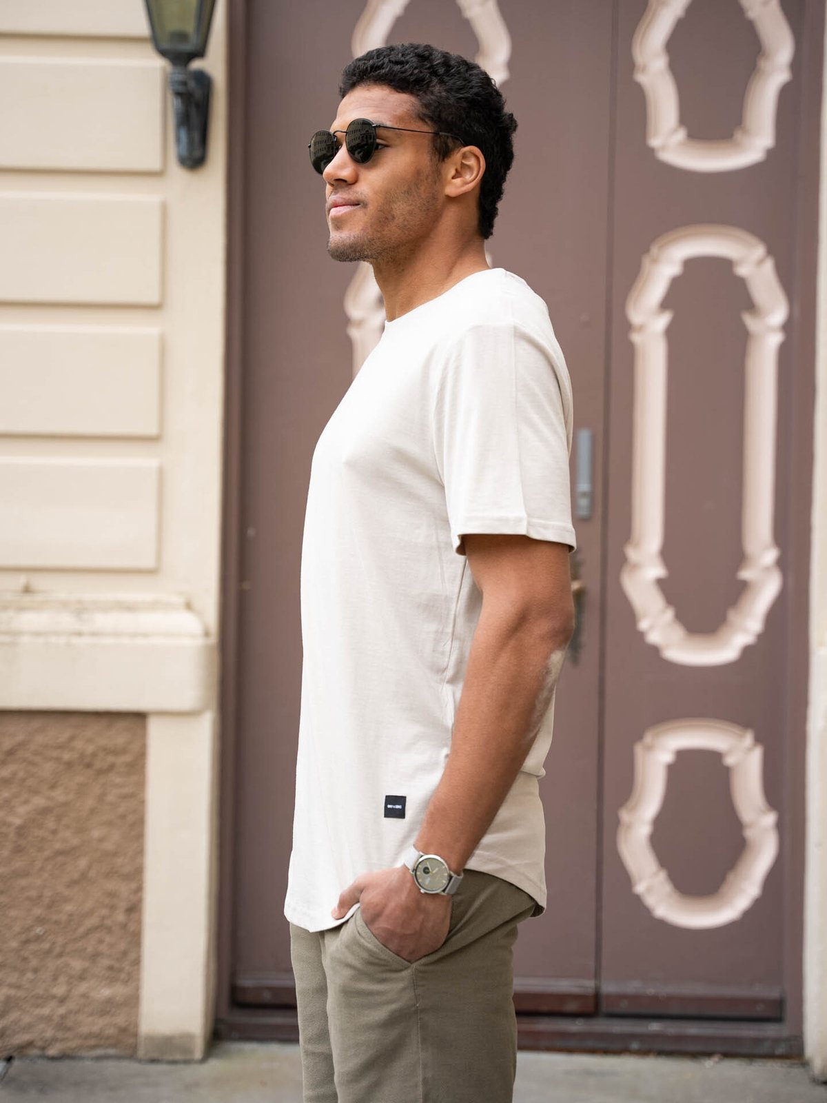 Only & Sons Matt Longy Short Sleeve Tee Silver Lining