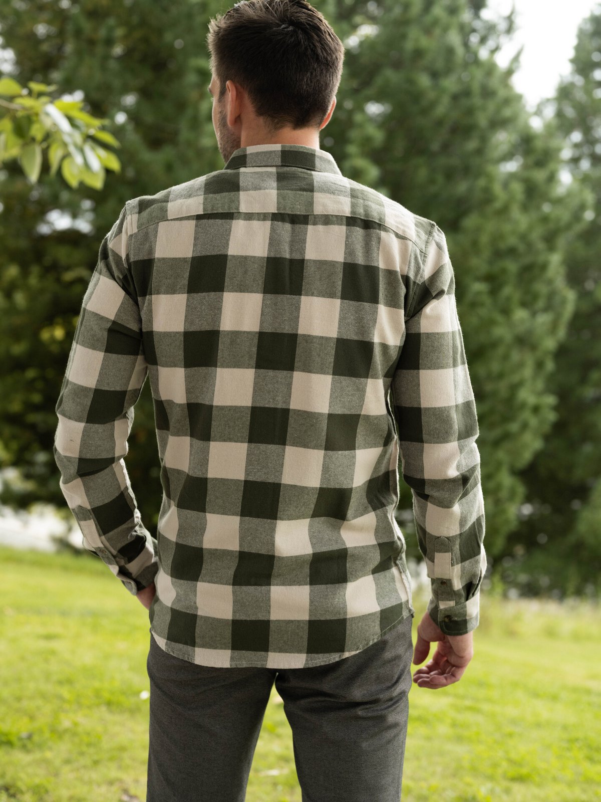 Only & Sons Gudmund Long Sleeve Checked Shirt Forest Night / Silver Lining