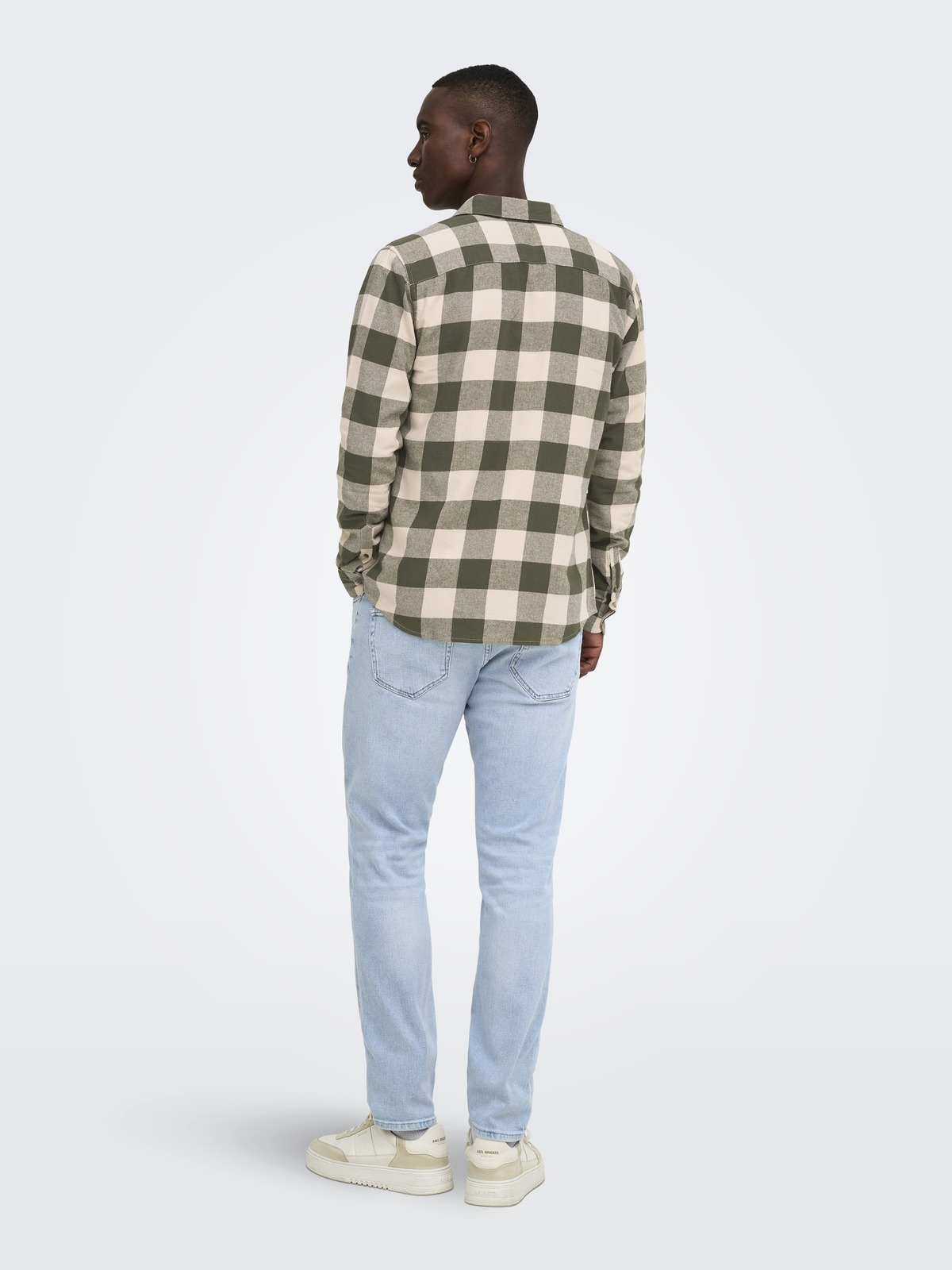 Only & Sons Gudmund Long Sleeve Checked Shirt Forest Night / Silver Lining