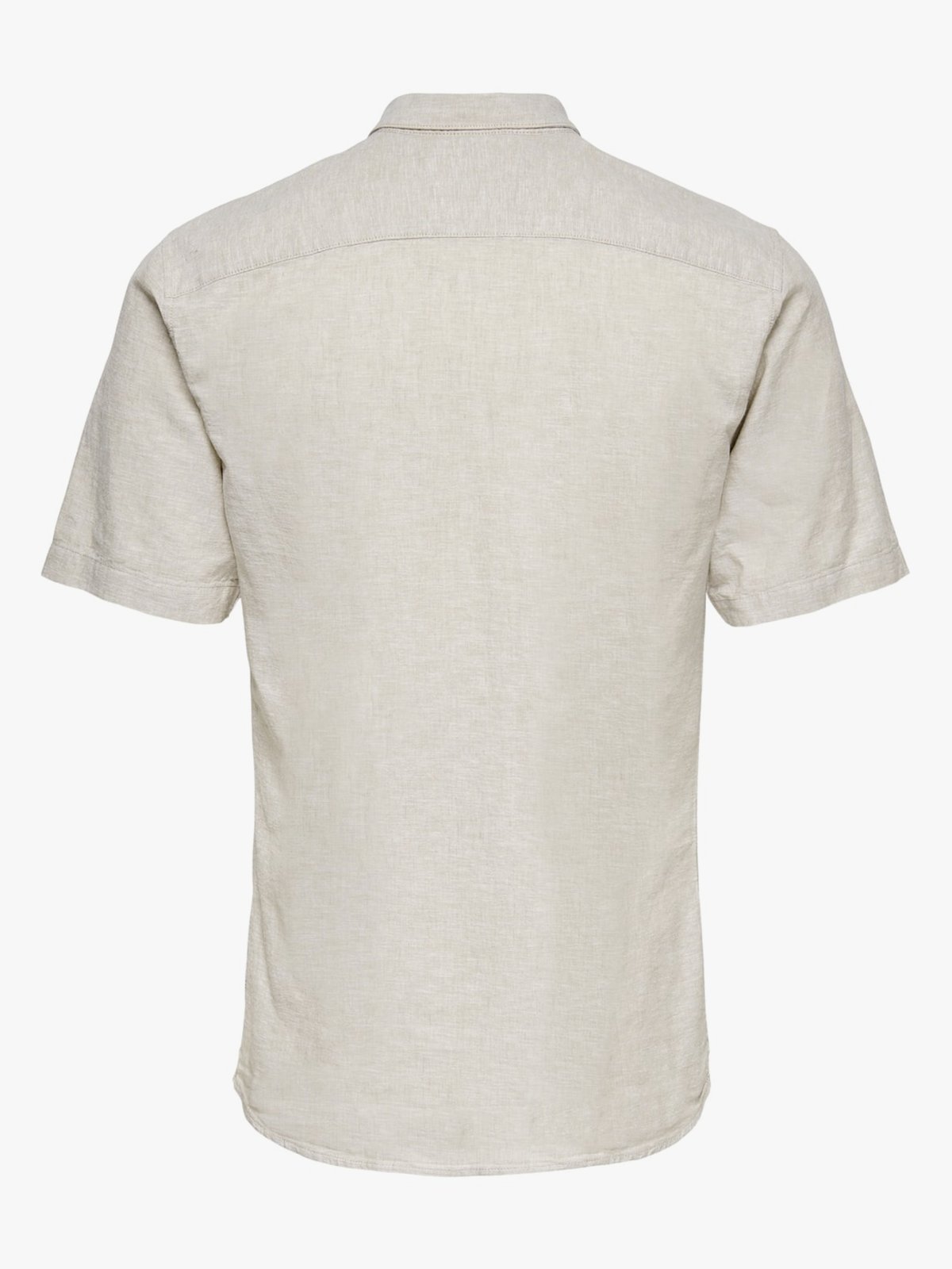 Only & Sons Caiden Short Sleeve Solid Linen Shirt Chinchilla
