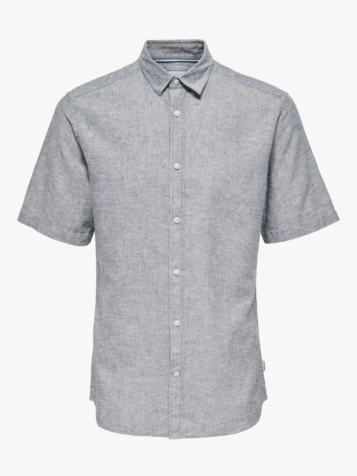 Only & Sons Caiden Short Sleeve Solid Linen Shirt Dress Blues