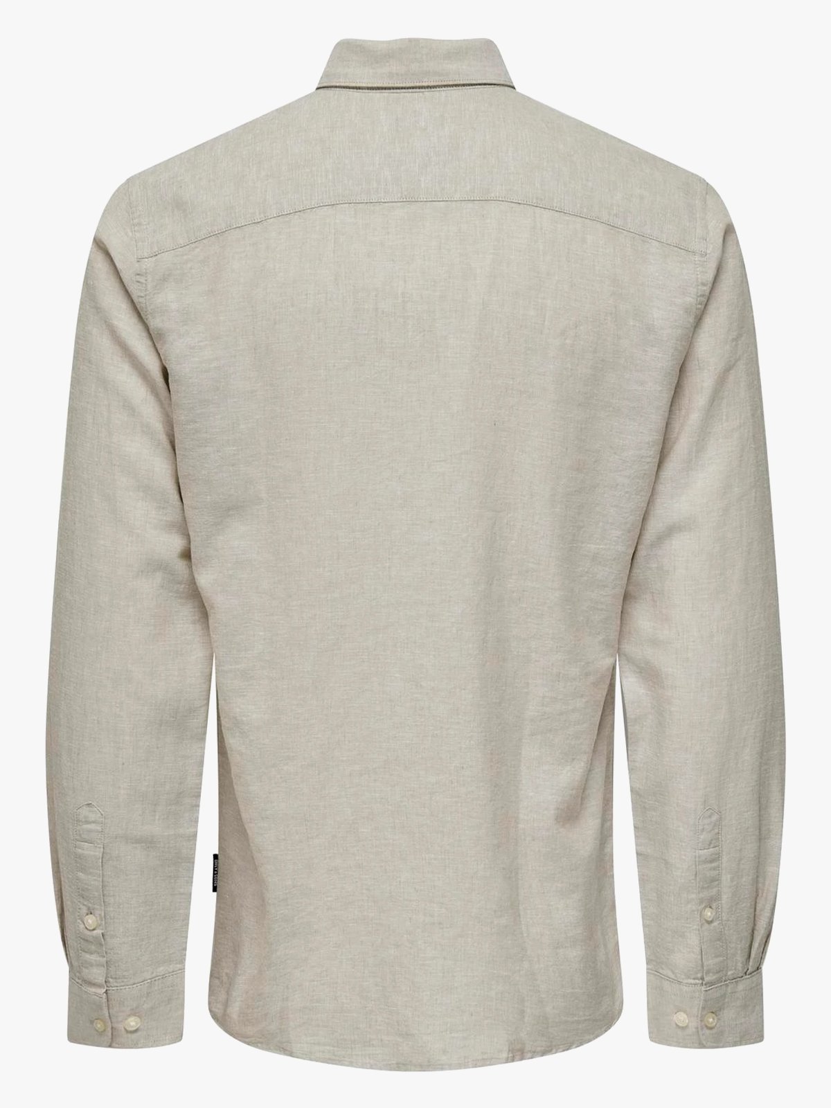 Only & Sons Caiden Long Sleeve Solid Linen Shirt Chinchilla