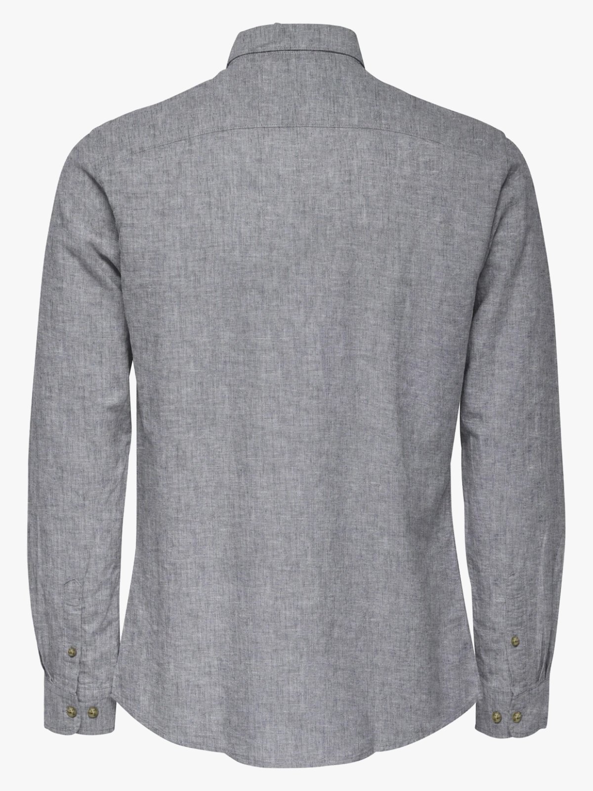 Only & Sons Caiden Long Sleeve Solid Linen Blend Shirt Dress Blues